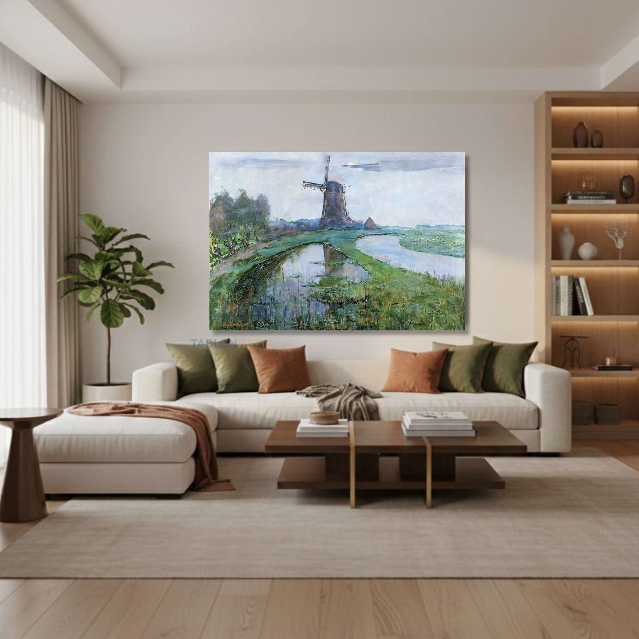 Yatay Kanvas Duvar Tablosu Vintagekirsalmanzarasi7 Salon Tablosu Ofis Tablosu Ev Hediyesi Dekorasyon