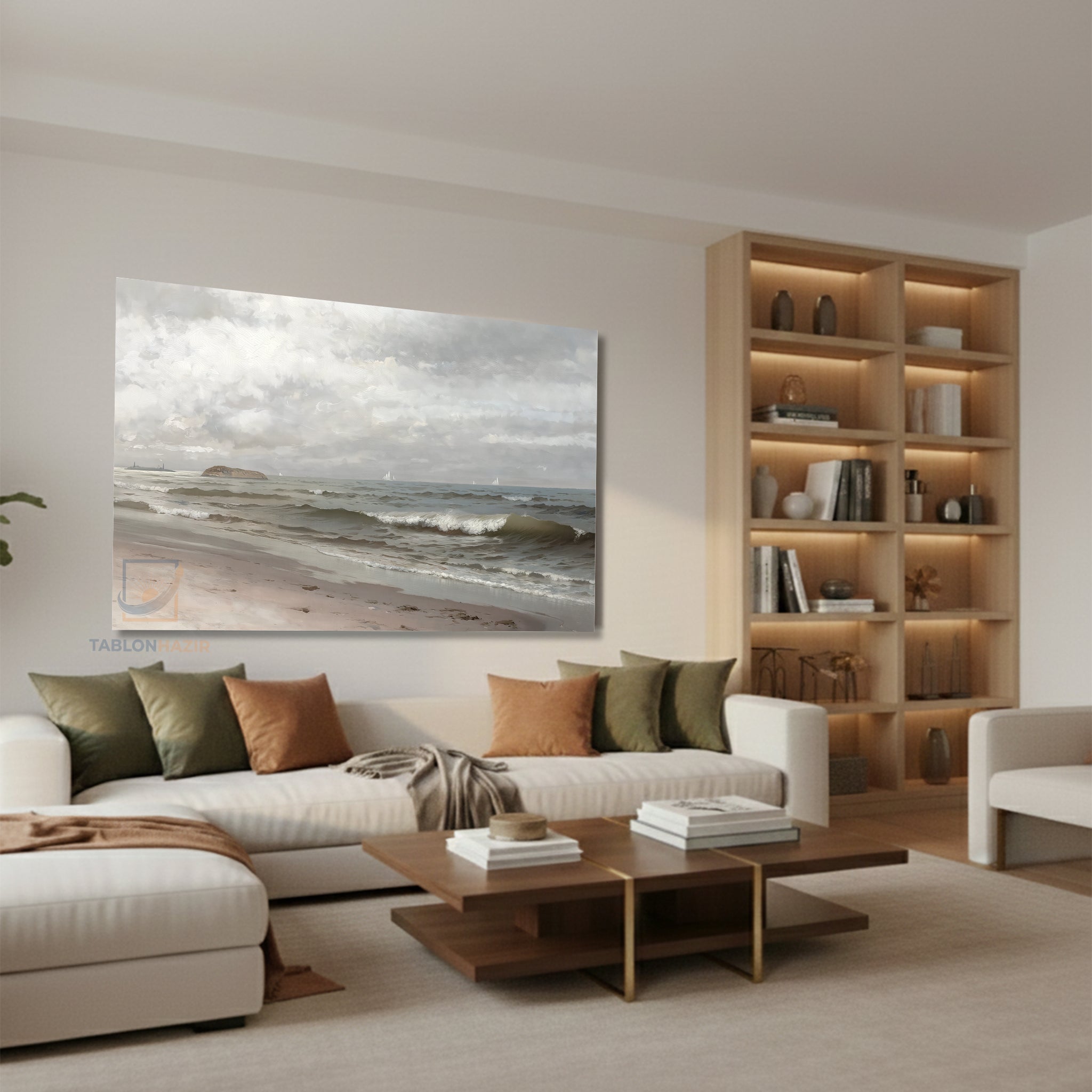 Yatay Kanvas Duvar Tablosu Vintagekumsal Salon Tablosu Ofis Tablosu Yeni Ev Hediyesi Dekorasyon