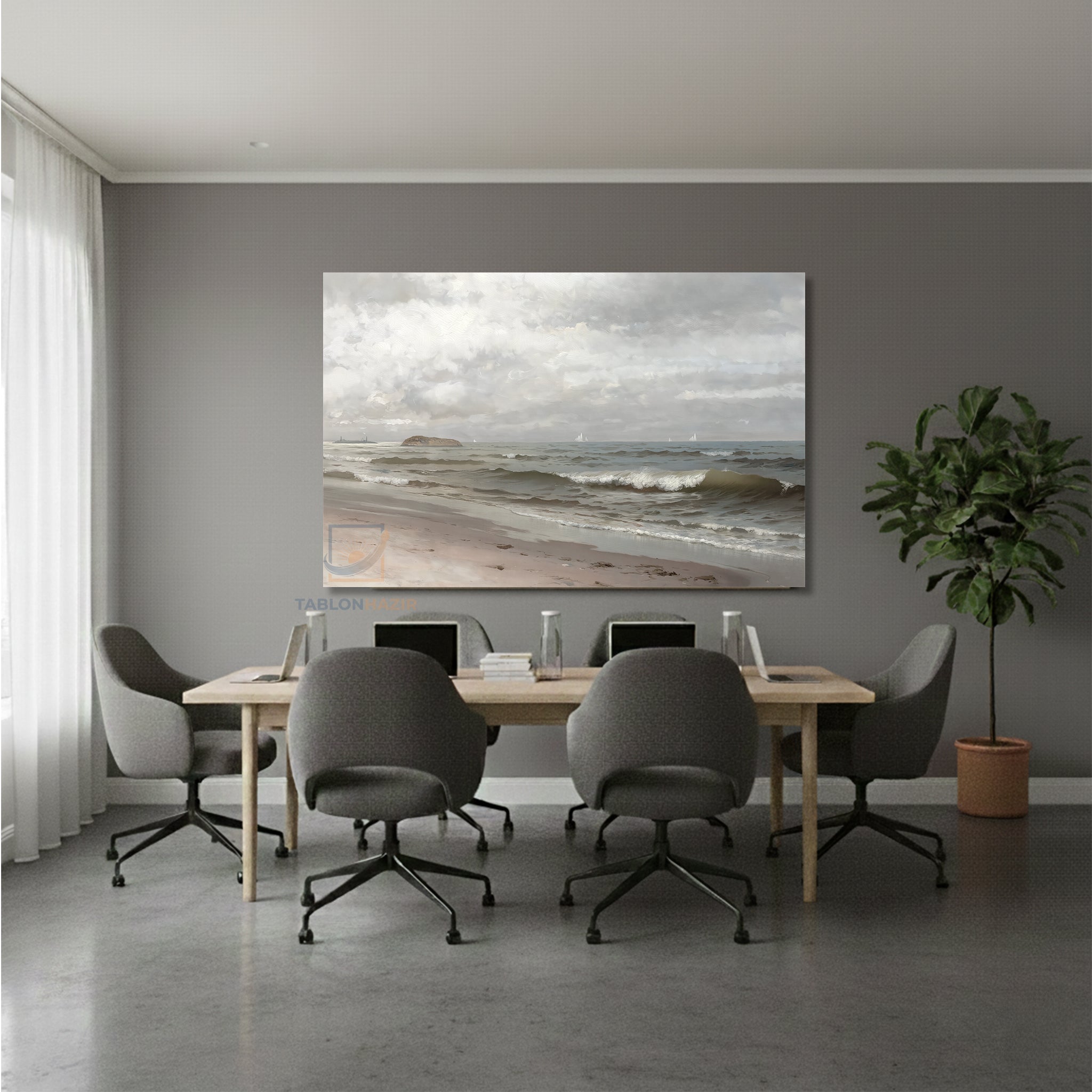 Yatay Kanvas Duvar Tablosu Vintagekumsal Salon Tablosu Ofis Tablosu Yeni Ev Hediyesi Dekorasyon