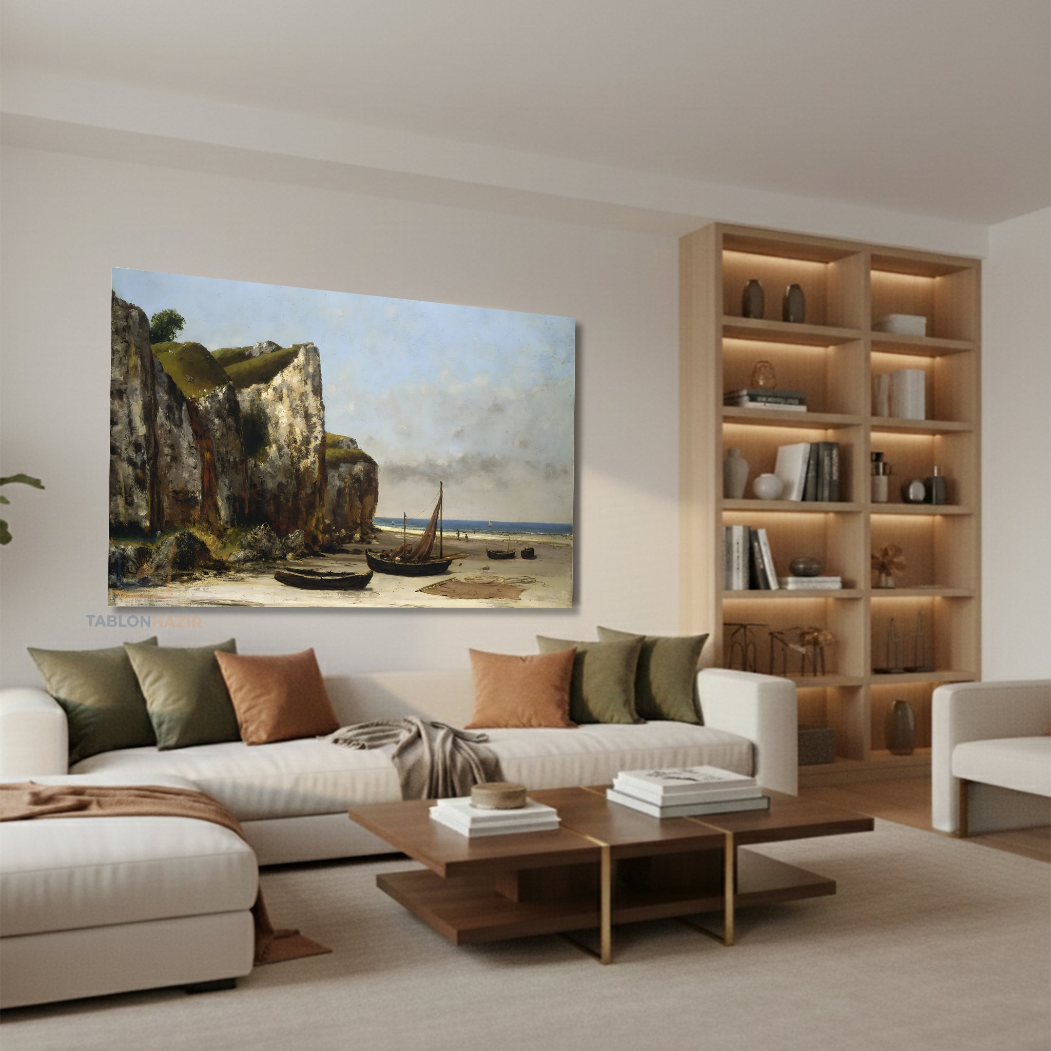 Yatay Kanvas Duvar Tablosu Vintagemanzara2 Salon Tablosu Ofis Tablosu Yeni Ev Hediyesi Dekorasyon