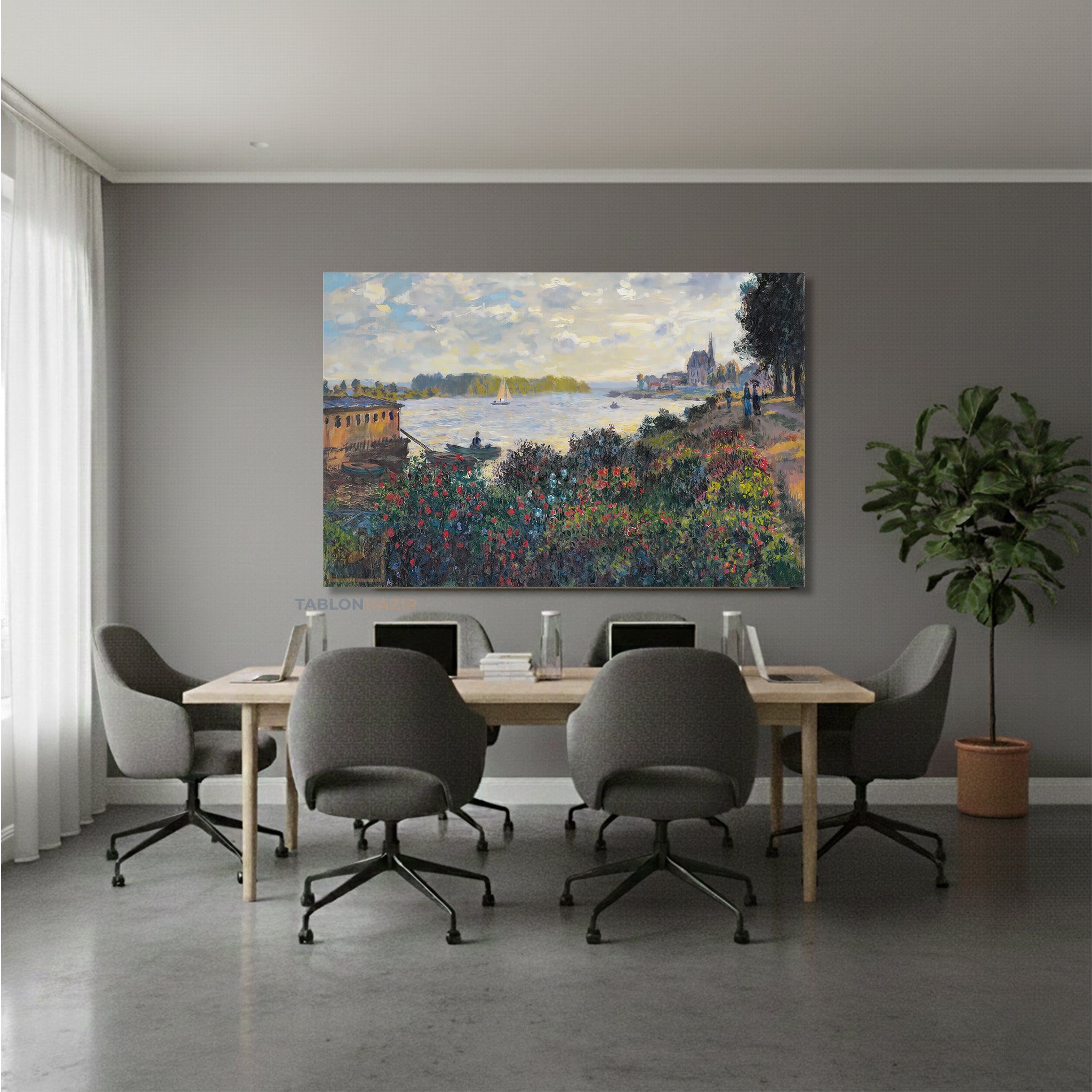 Yatay Kanvas Duvar Tablosu Vintagemanzara3 Salon Tablosu Ofis Tablosu Yeni Ev Hediyesi Dekorasyon