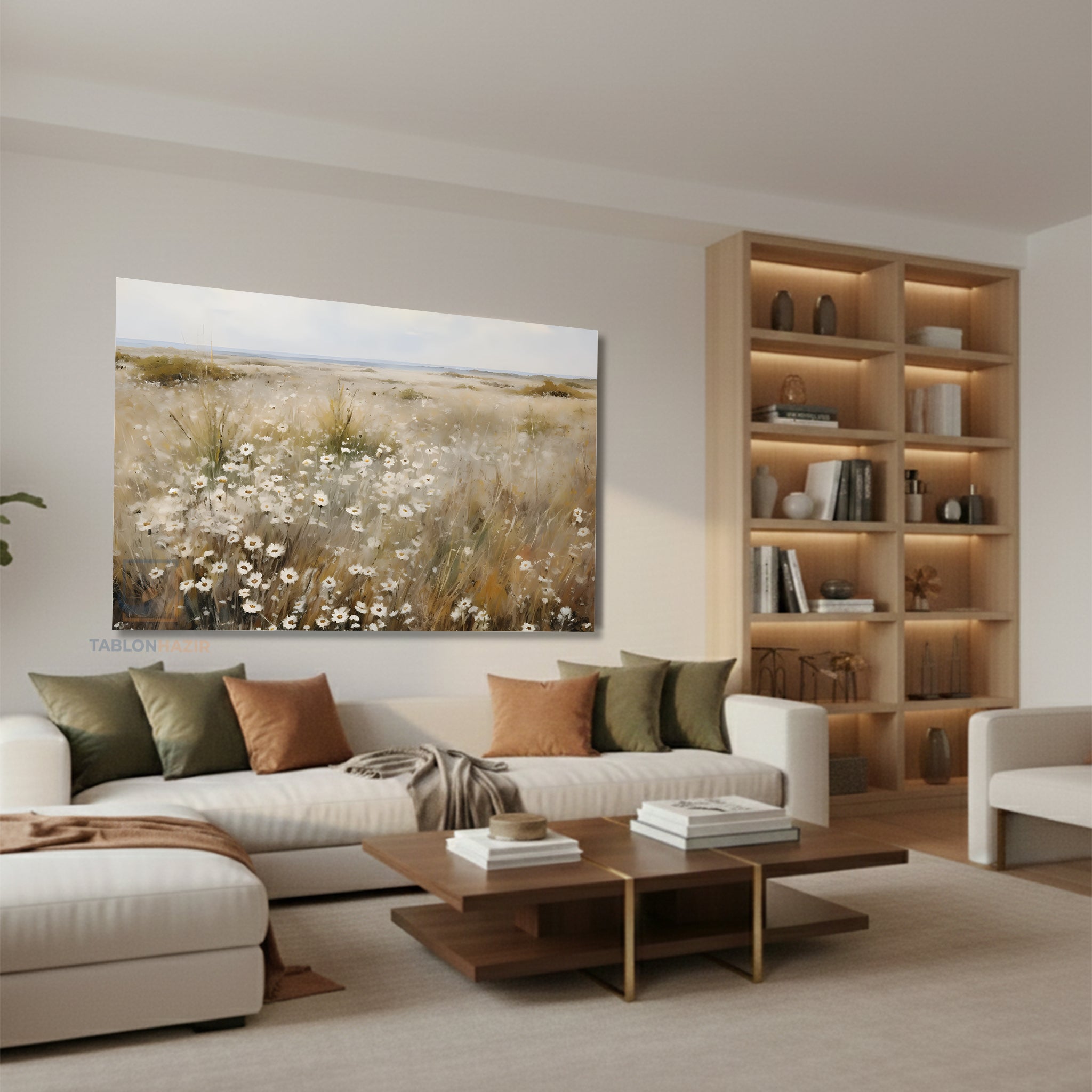 Yatay Kanvas Duvar Tablosu Vintagepapatyalar Salon Tablosu Ofis Tablosu Yeni Ev Hediyesi Dekorasyon