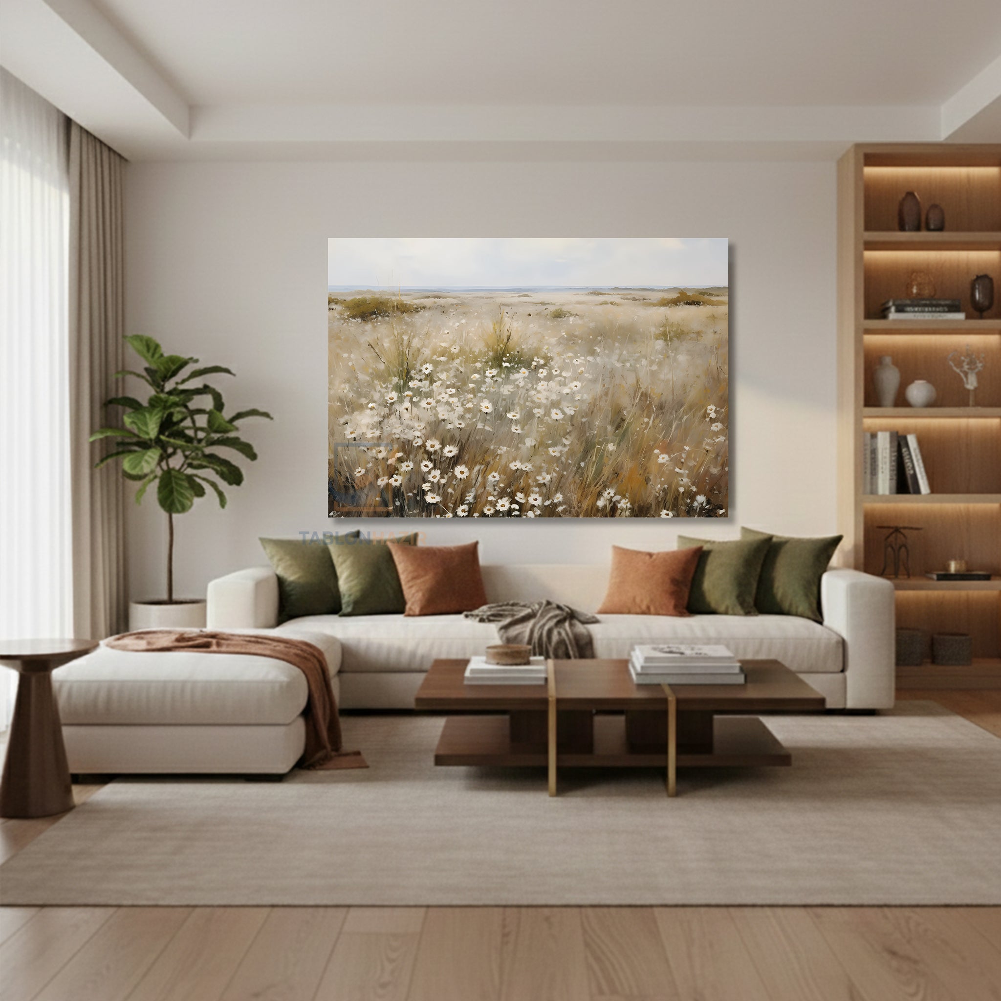 Yatay Kanvas Duvar Tablosu Vintagepapatyalar Salon Tablosu Ofis Tablosu Yeni Ev Hediyesi Dekorasyon