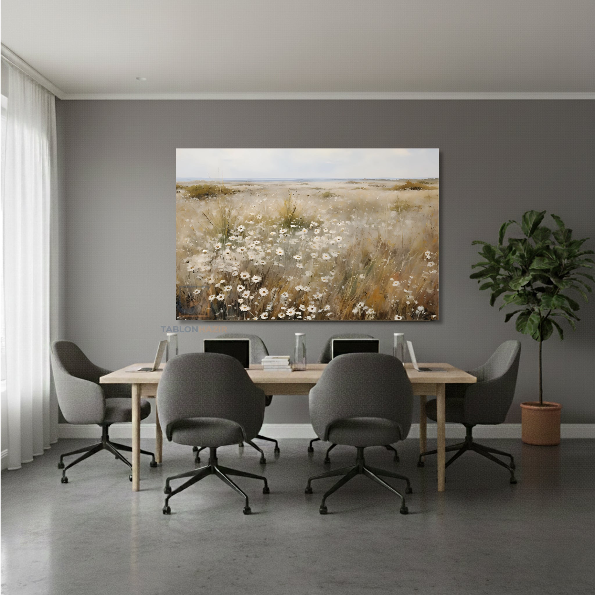 Yatay Kanvas Duvar Tablosu Vintagepapatyalar Salon Tablosu Ofis Tablosu Yeni Ev Hediyesi Dekorasyon