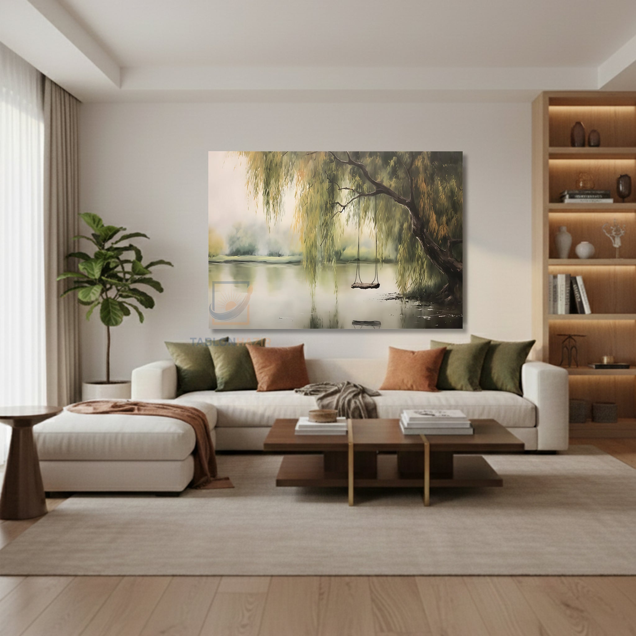 Yatay Kanvas Duvar Tablosu Vintagesalincak Salon Tablosu Ofis Tablosu Yeni Ev Hediyesi Dekorasyon