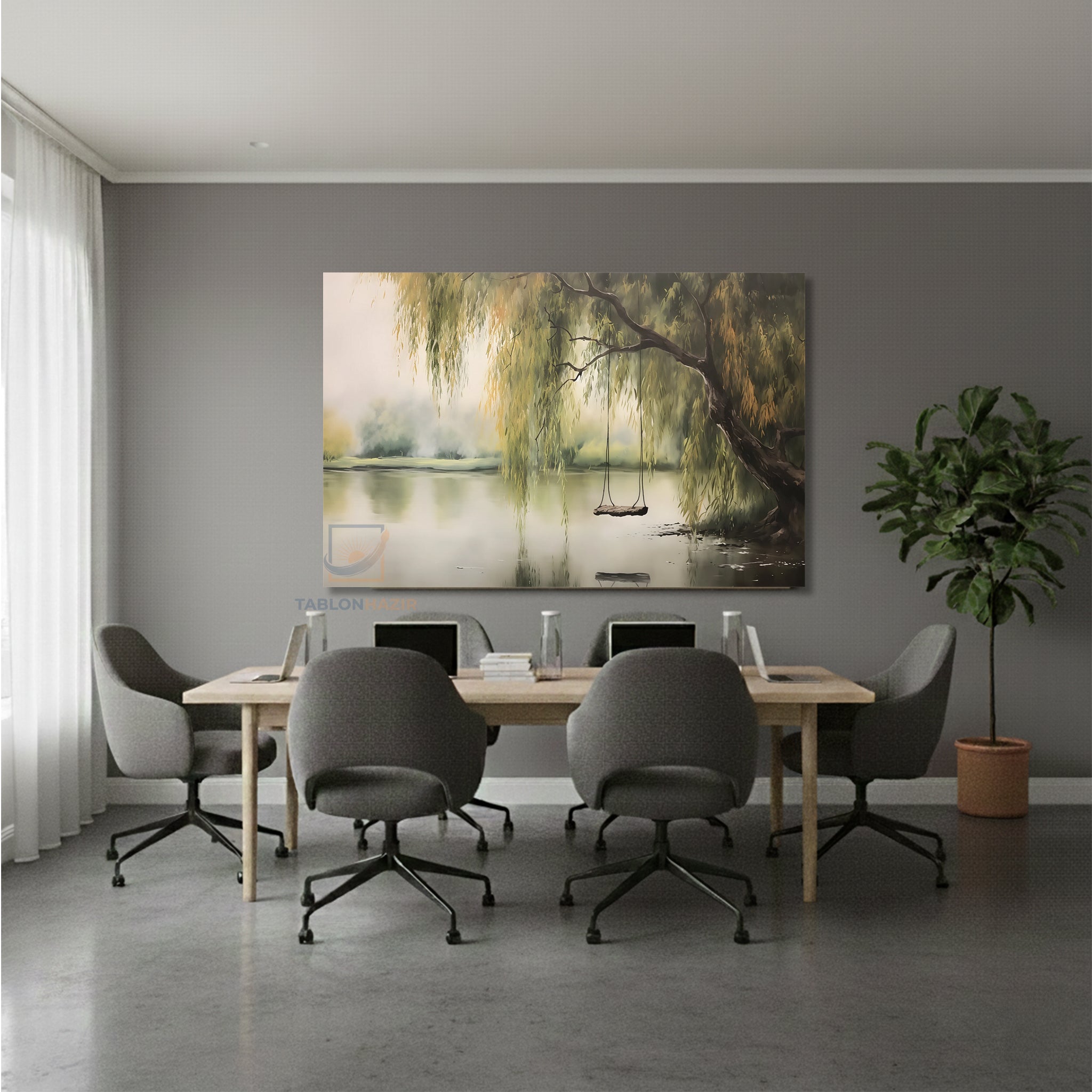 Yatay Kanvas Duvar Tablosu Vintagesalincak Salon Tablosu Ofis Tablosu Yeni Ev Hediyesi Dekorasyon