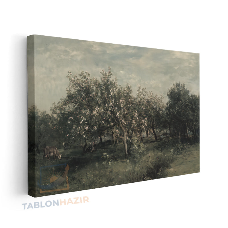 Yatay Kanvas Duvar Tablosu Yesilagaclar Salon Tablosu Ofis Tablosu Yeni Ev Hediyesi Dekorasyon