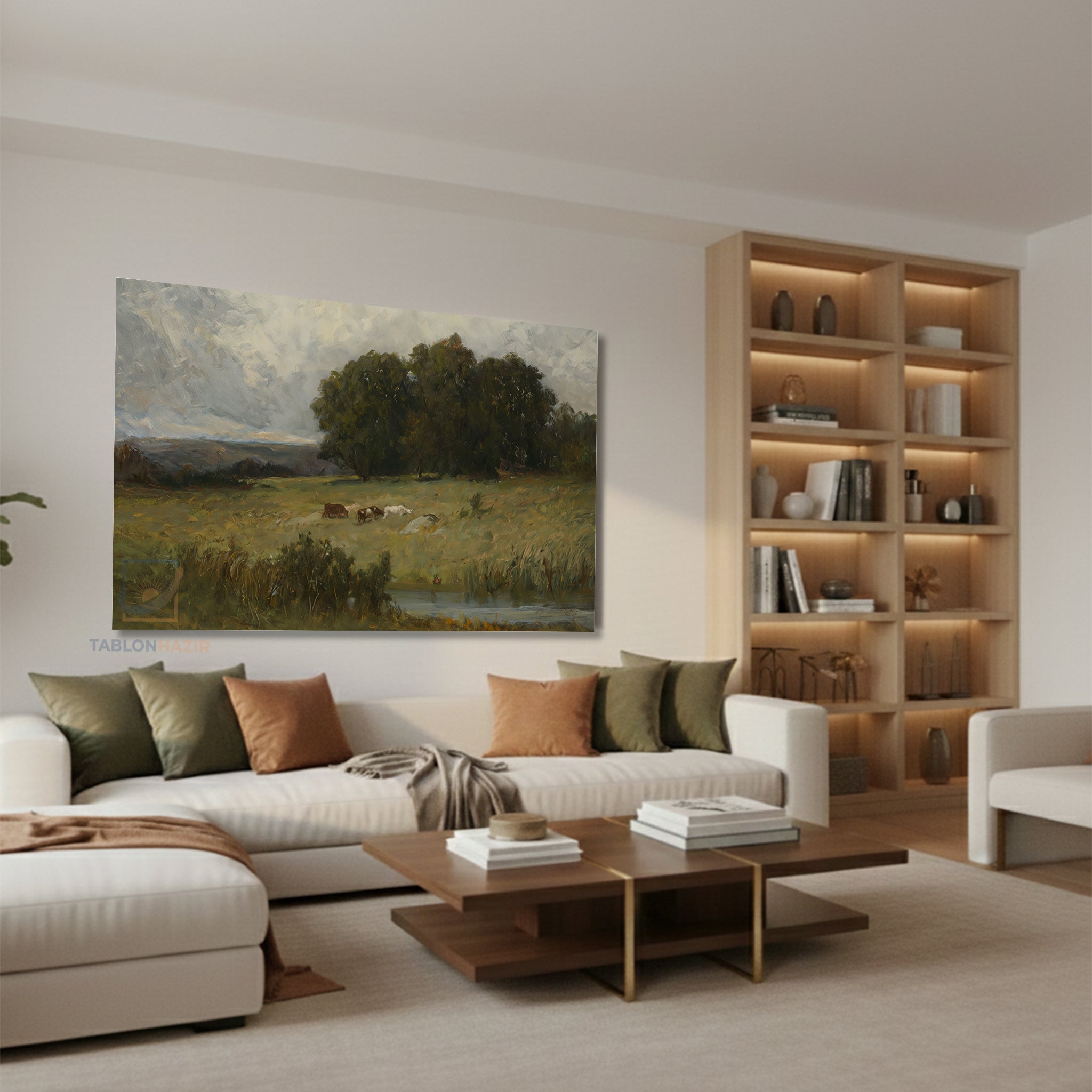 Yatay Kanvas Duvar Tablosu Yesildogamanzarasi5 Salon Tablosu Ofis Tablosu Ev Hediyesi Dekorasyon