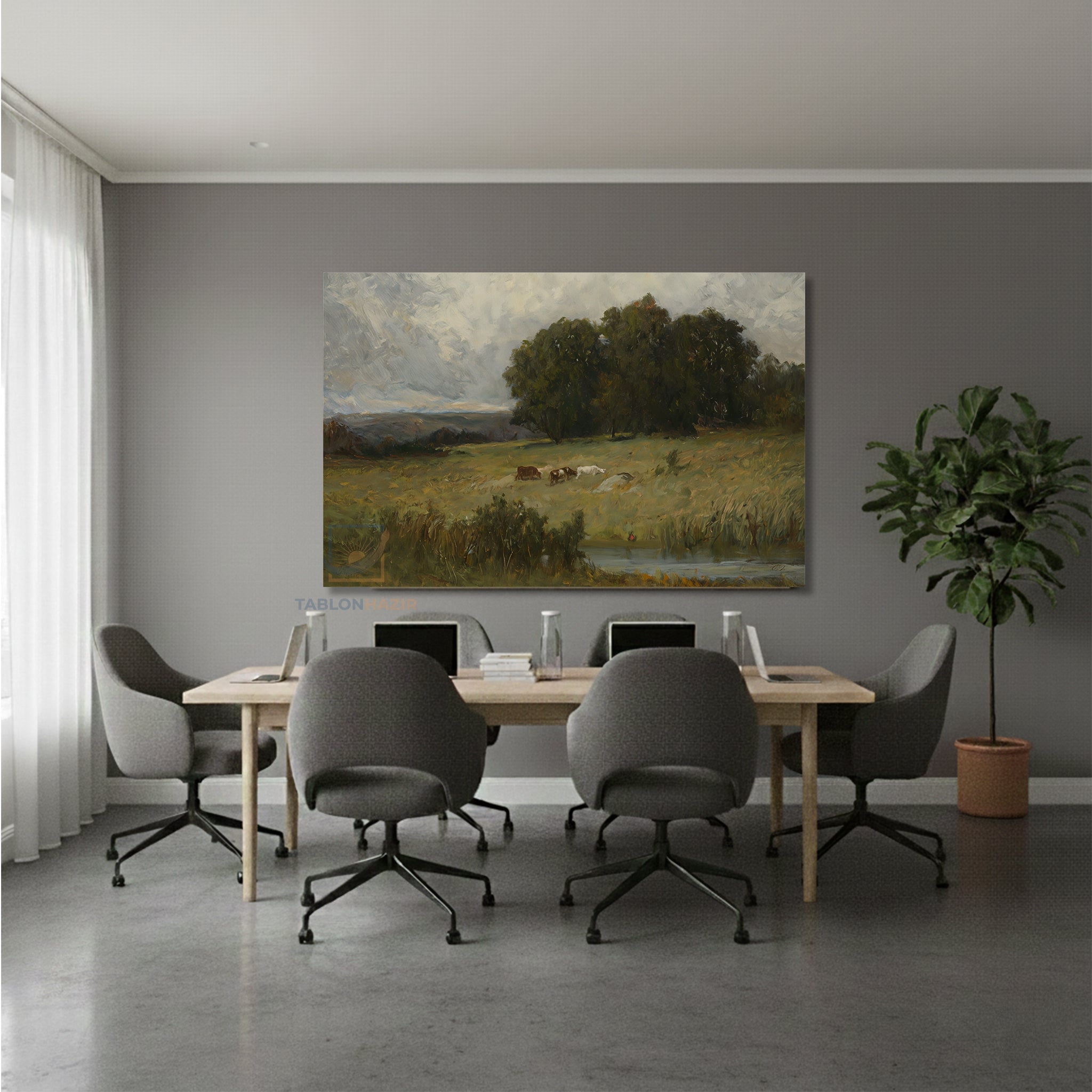 Yatay Kanvas Duvar Tablosu Yesildogamanzarasi5 Salon Tablosu Ofis Tablosu Ev Hediyesi Dekorasyon