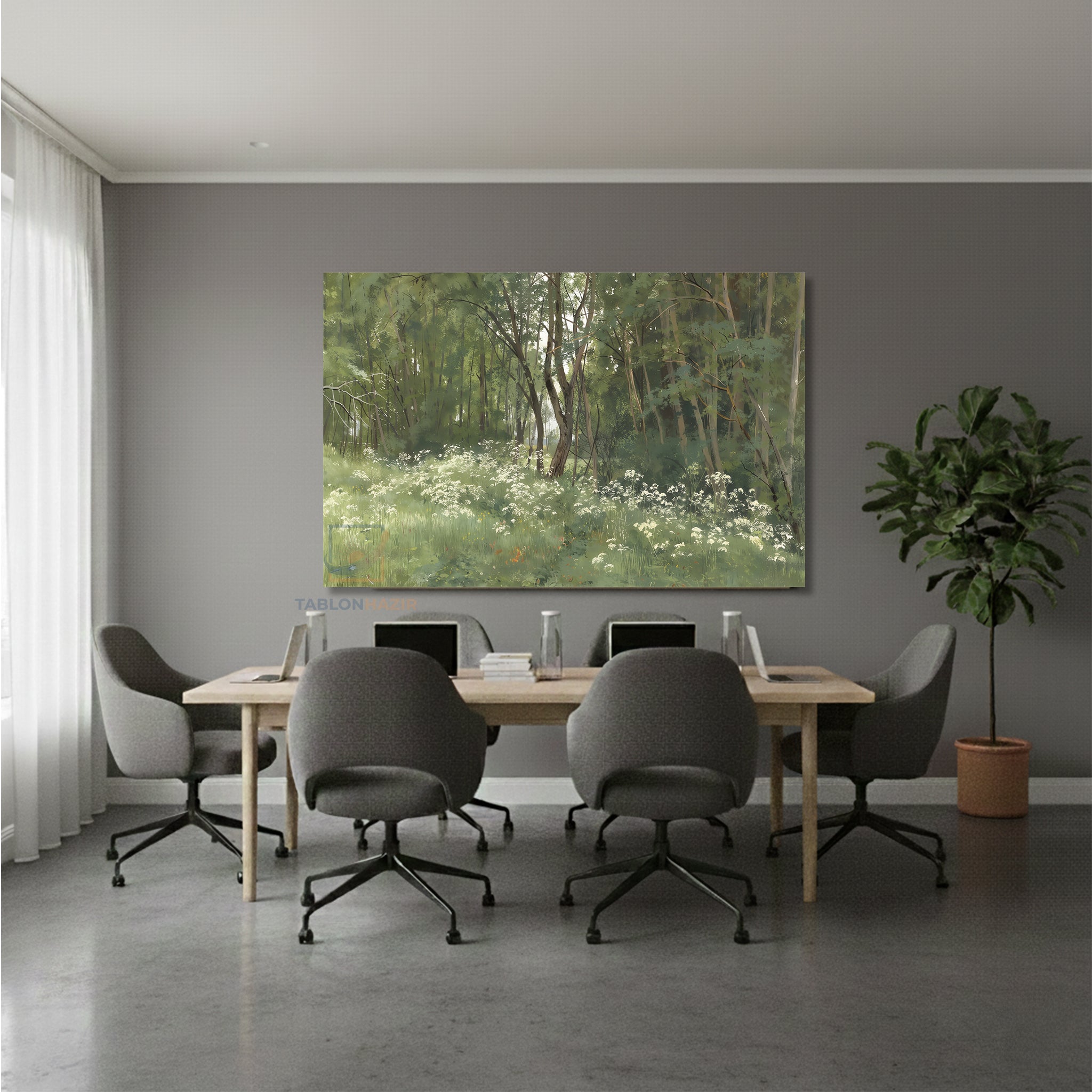 Yatay Kanvas Duvar Tablosu Yesildogamanzarasi Salon Tablosu Ofis Tablosu Yeni Ev Hediyesi Dekorasyon