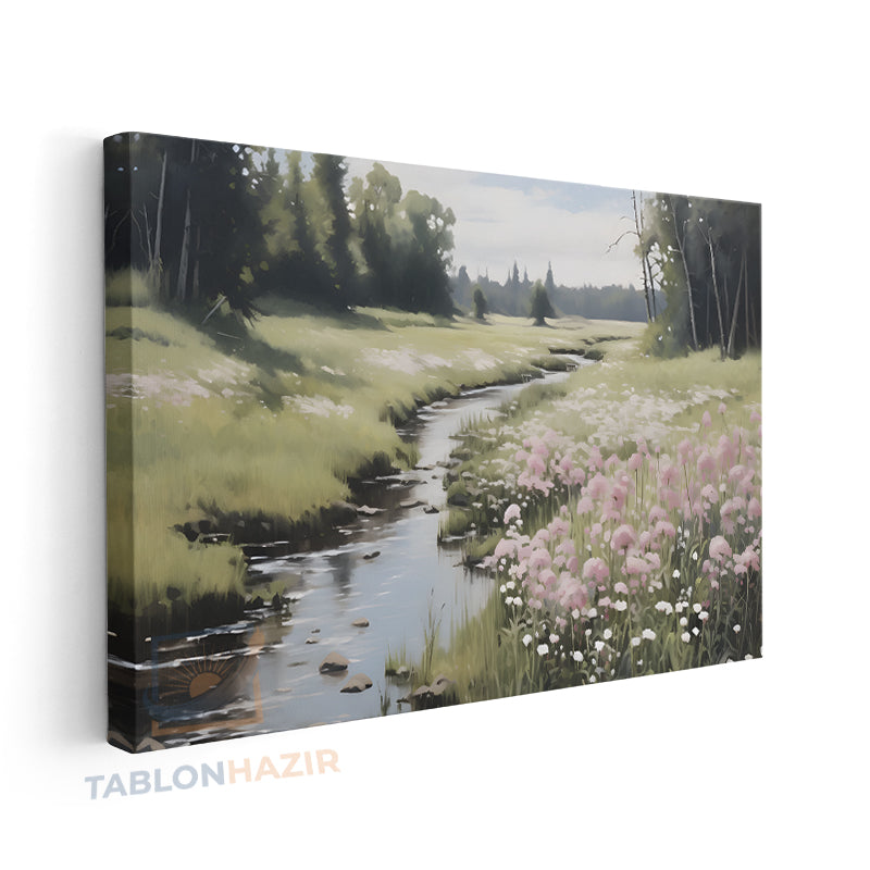 Yatay Kanvas Duvar Tablosu Yesildogamanzarasi2 Salon Tablosu Ofis Tablosu Ev Hediyesi Dekorasyon