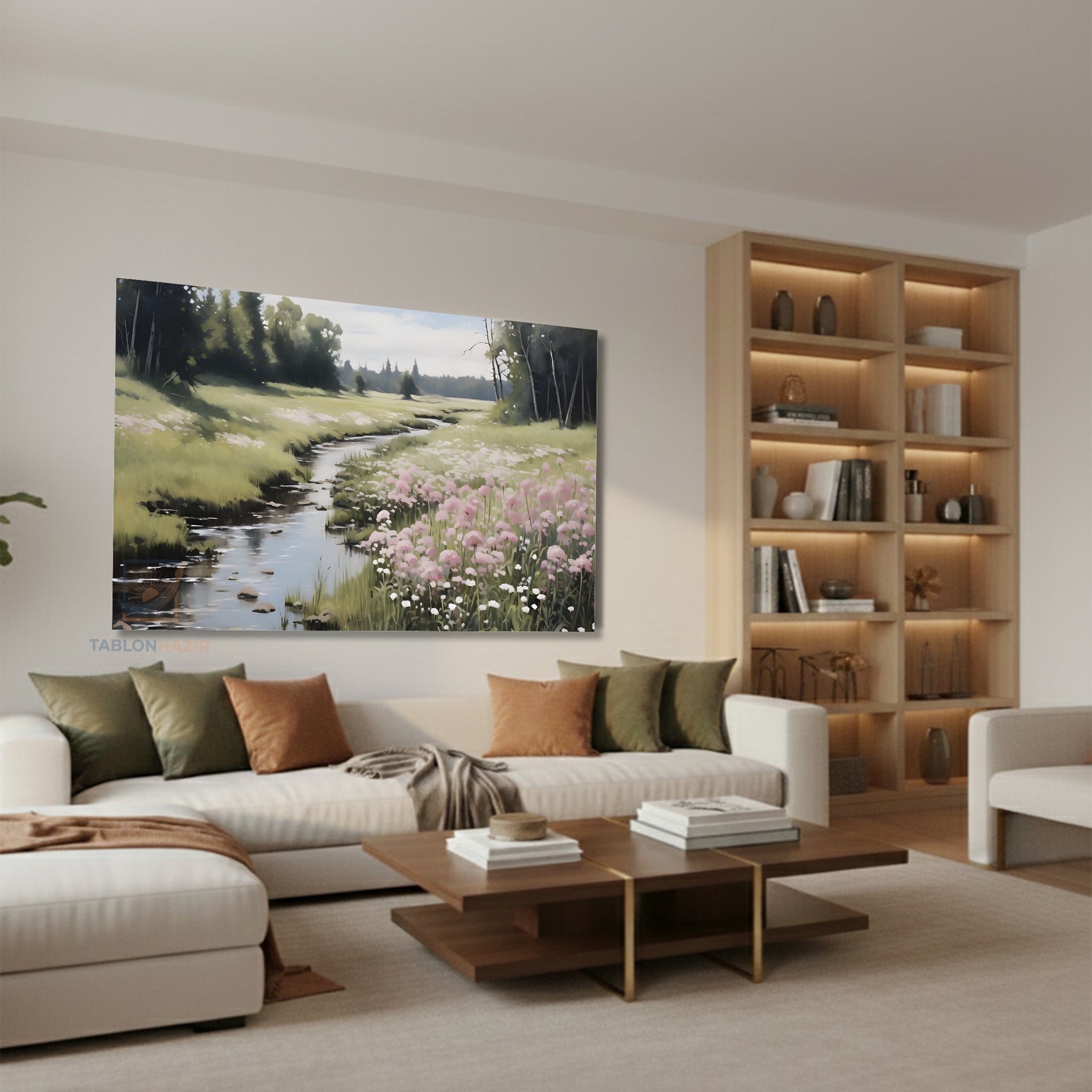 Yatay Kanvas Duvar Tablosu Yesildogamanzarasi2 Salon Tablosu Ofis Tablosu Ev Hediyesi Dekorasyon