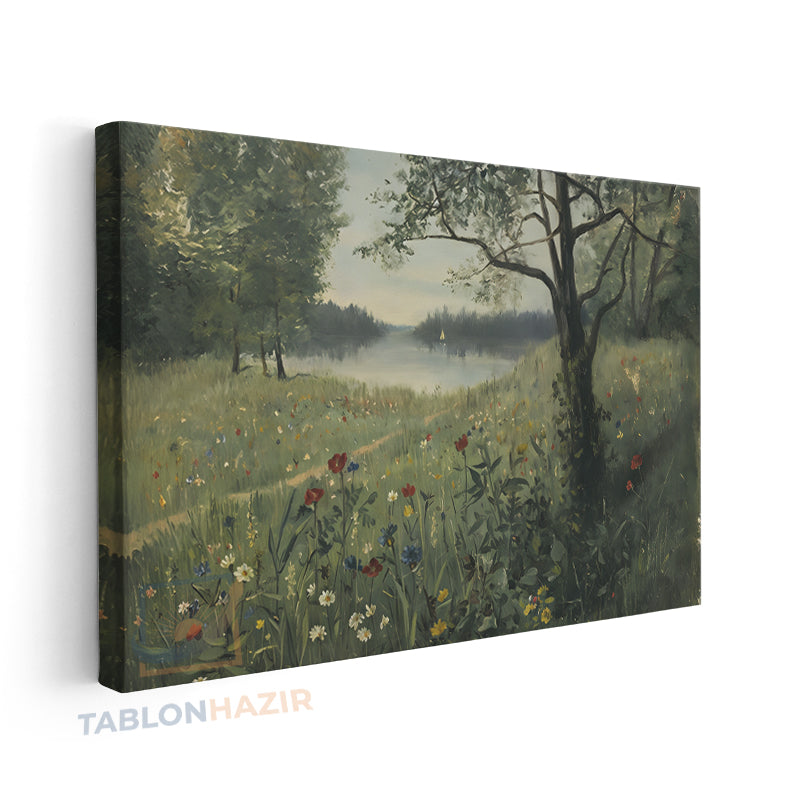 Yatay Kanvas Duvar Tablosu Yesildogamanzarasi3 Salon Tablosu Ofis Tablosu Ev Hediyesi Dekorasyon