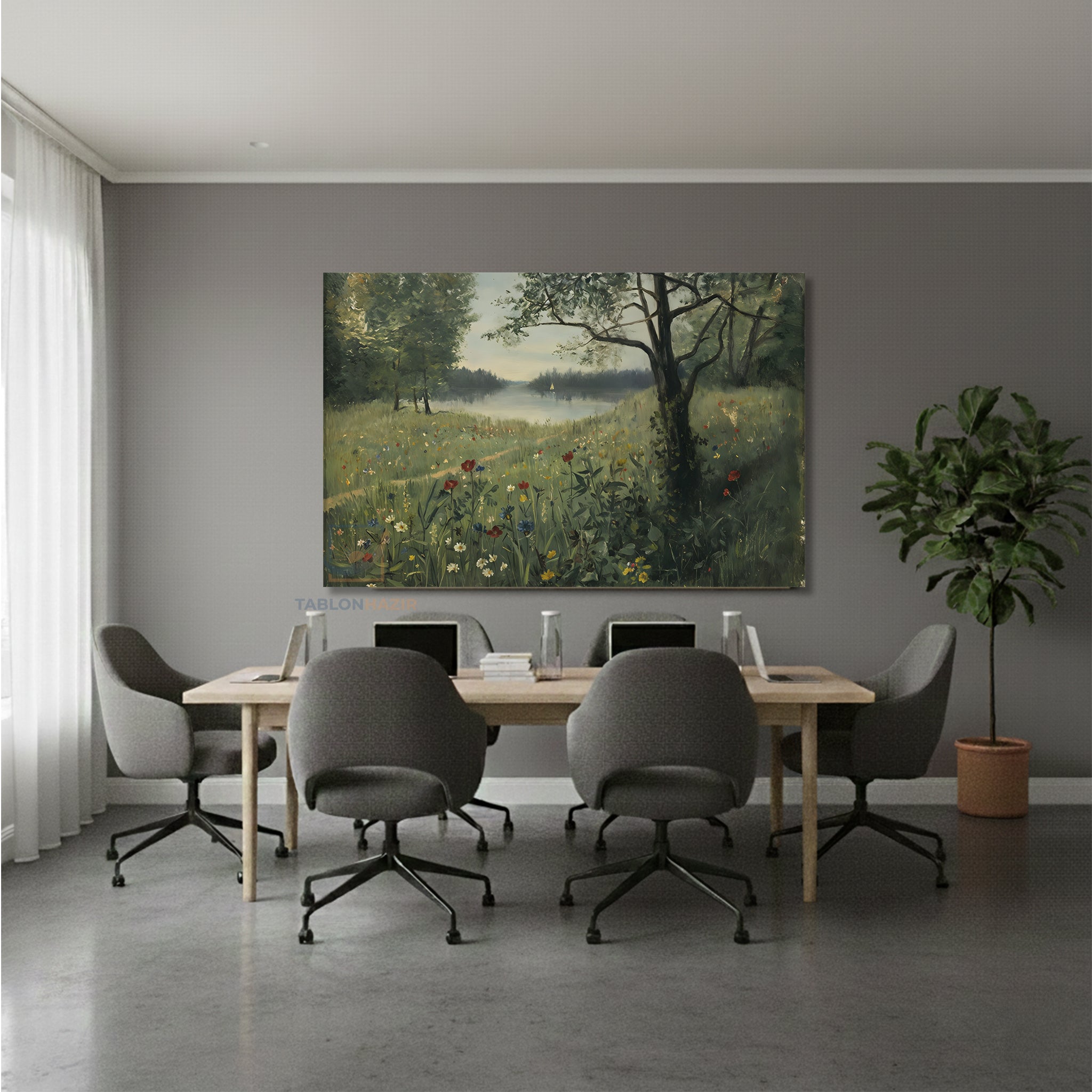 Yatay Kanvas Duvar Tablosu Yesildogamanzarasi3 Salon Tablosu Ofis Tablosu Ev Hediyesi Dekorasyon