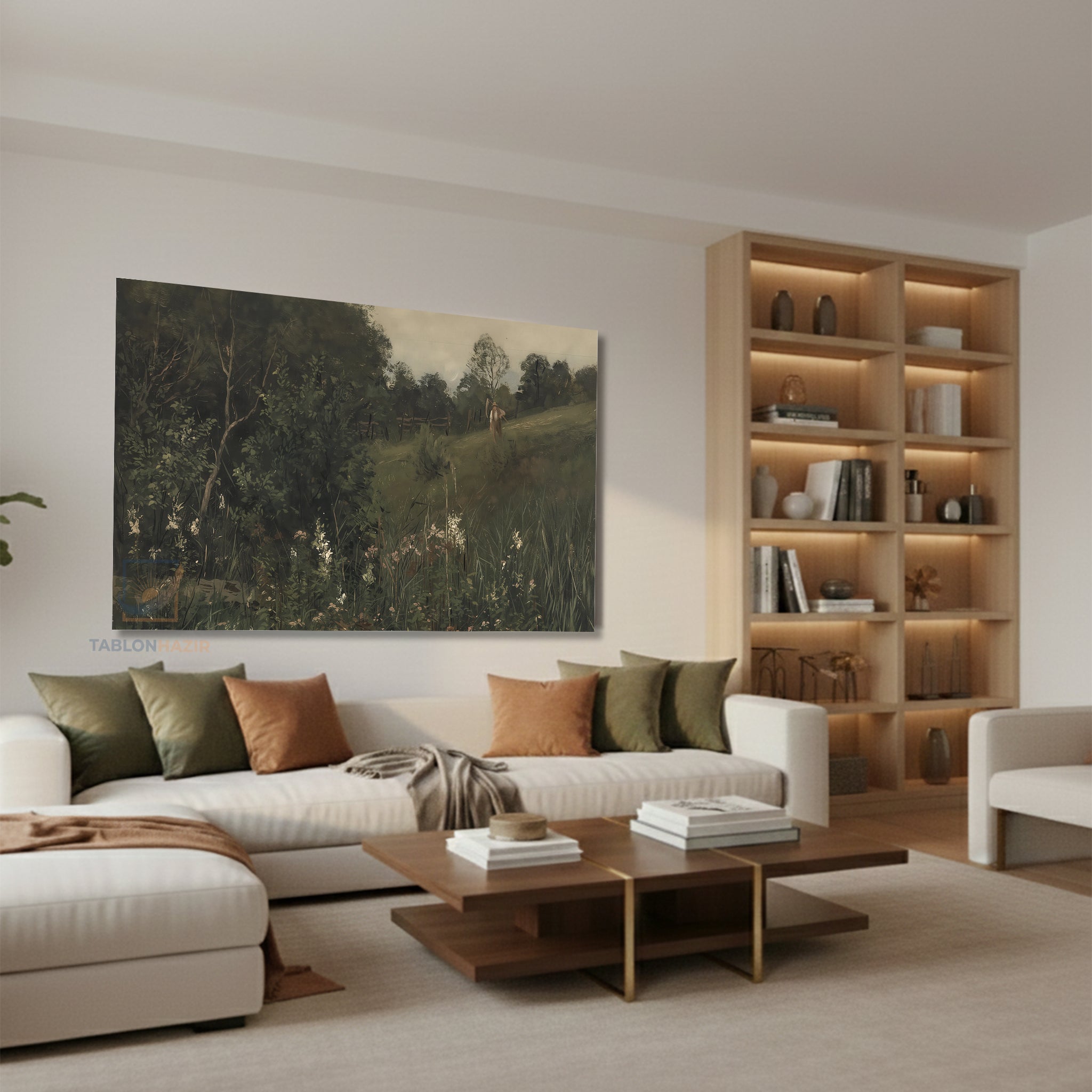 Yatay Kanvas Duvar Tablosu Yesildogamanzarasi4 Salon Tablosu Ofis Tablosu Ev Hediyesi Dekorasyon