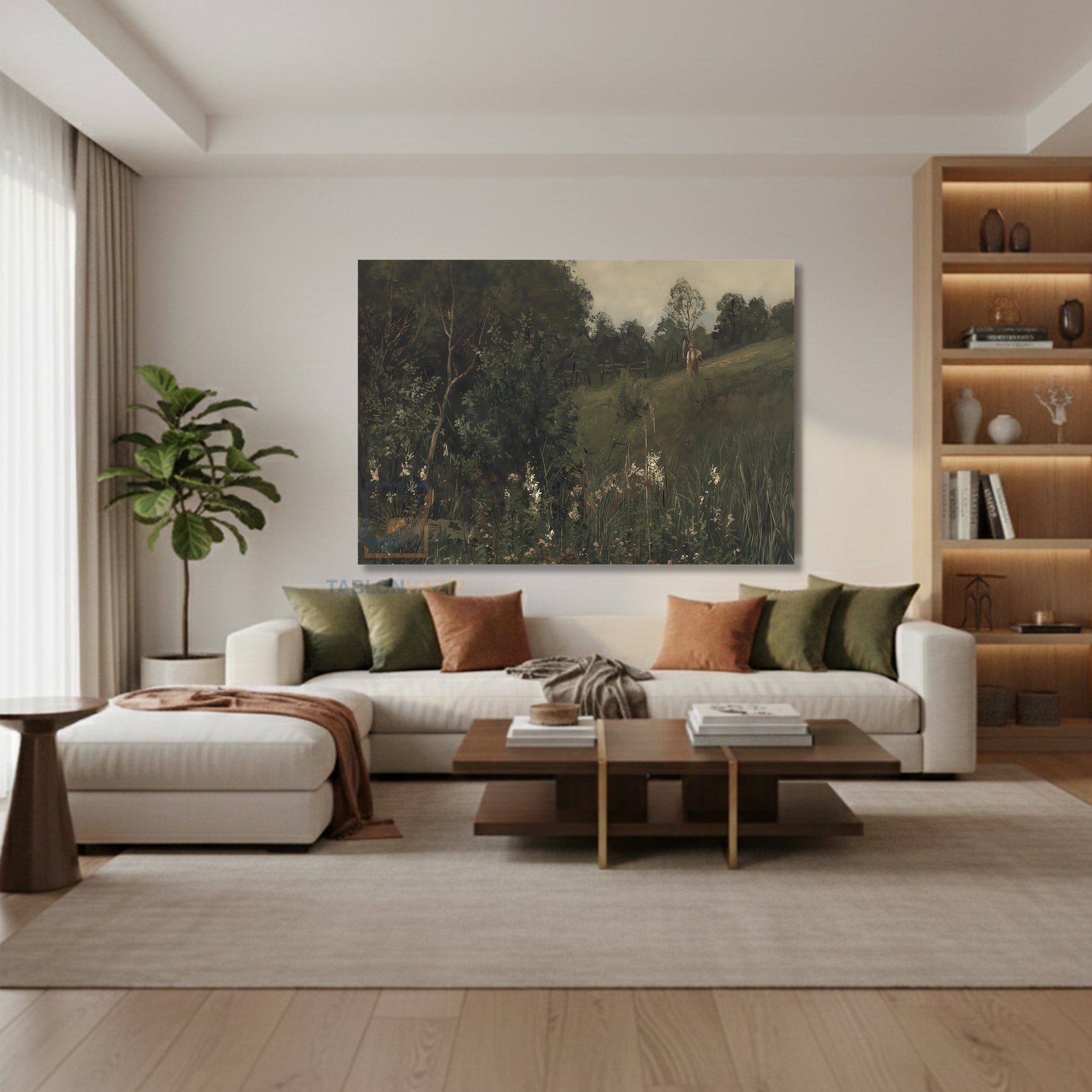 Yatay Kanvas Duvar Tablosu Yesildogamanzarasi4 Salon Tablosu Ofis Tablosu Ev Hediyesi Dekorasyon