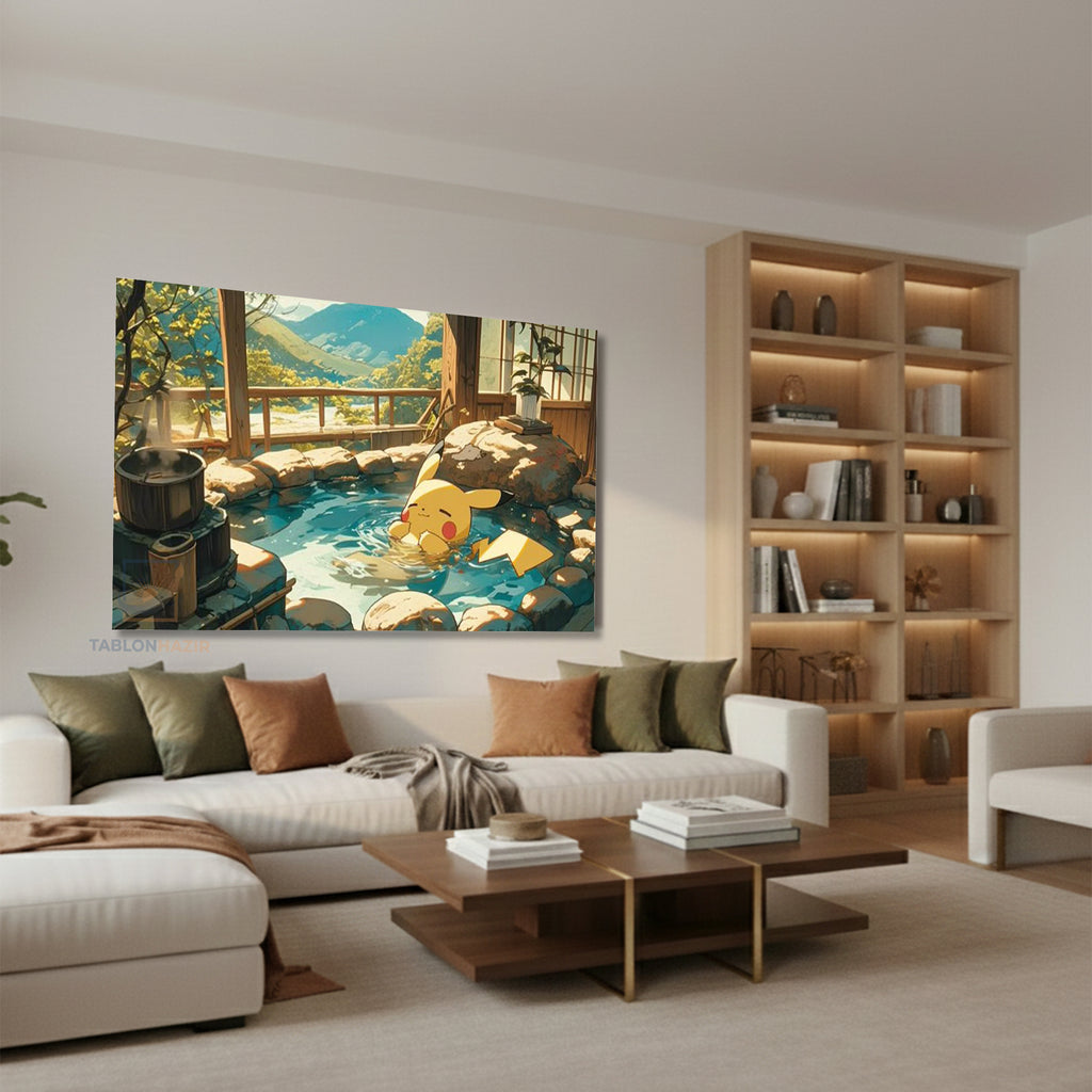 Yatay Kanvas Duvar Tablosu Anime Pica Keyif Salon Tablosu Ofis Tablosu Yeni Ev Hediyesi Dekorasyon