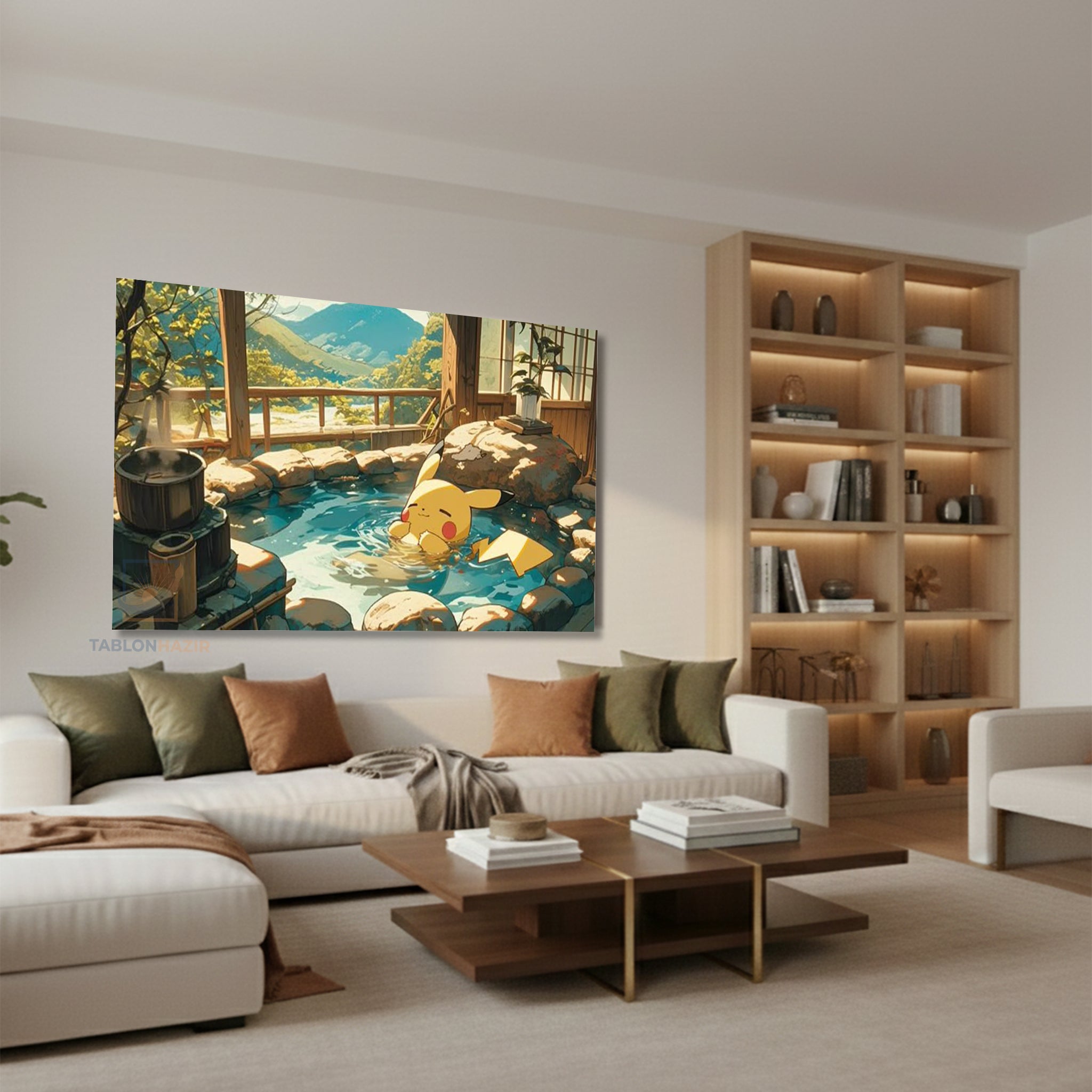 Yatay Kanvas Duvar Tablosu Anime Pica Keyif Salon Tablosu Ofis Tablosu Yeni Ev Hediyesi Dekorasyon