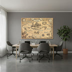 Yatay Kanvas Duvar Tablosu Hogwards Map Salon Tablosu Ofis Tablosu Yeni Ev Hediyesi Dekorasyon