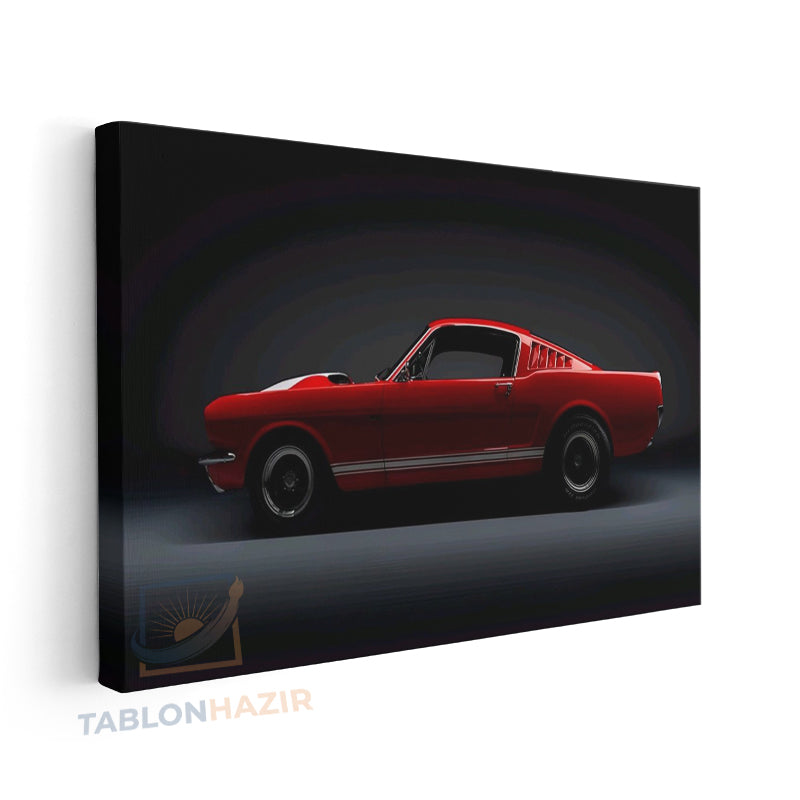 Yatay Kanvas Duvar Tablosu Kirmizi Spor Araba Salon Tablosu Ofis Tablosu Yeni Ev Hediyesi Dekorasyon