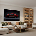 Yatay Kanvas Duvar Tablosu Kirmizi Spor Araba Salon Tablosu Ofis Tablosu Yeni Ev Hediyesi Dekorasyon