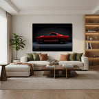 Yatay Kanvas Duvar Tablosu Kirmizi Spor Araba Salon Tablosu Ofis Tablosu Yeni Ev Hediyesi Dekorasyon