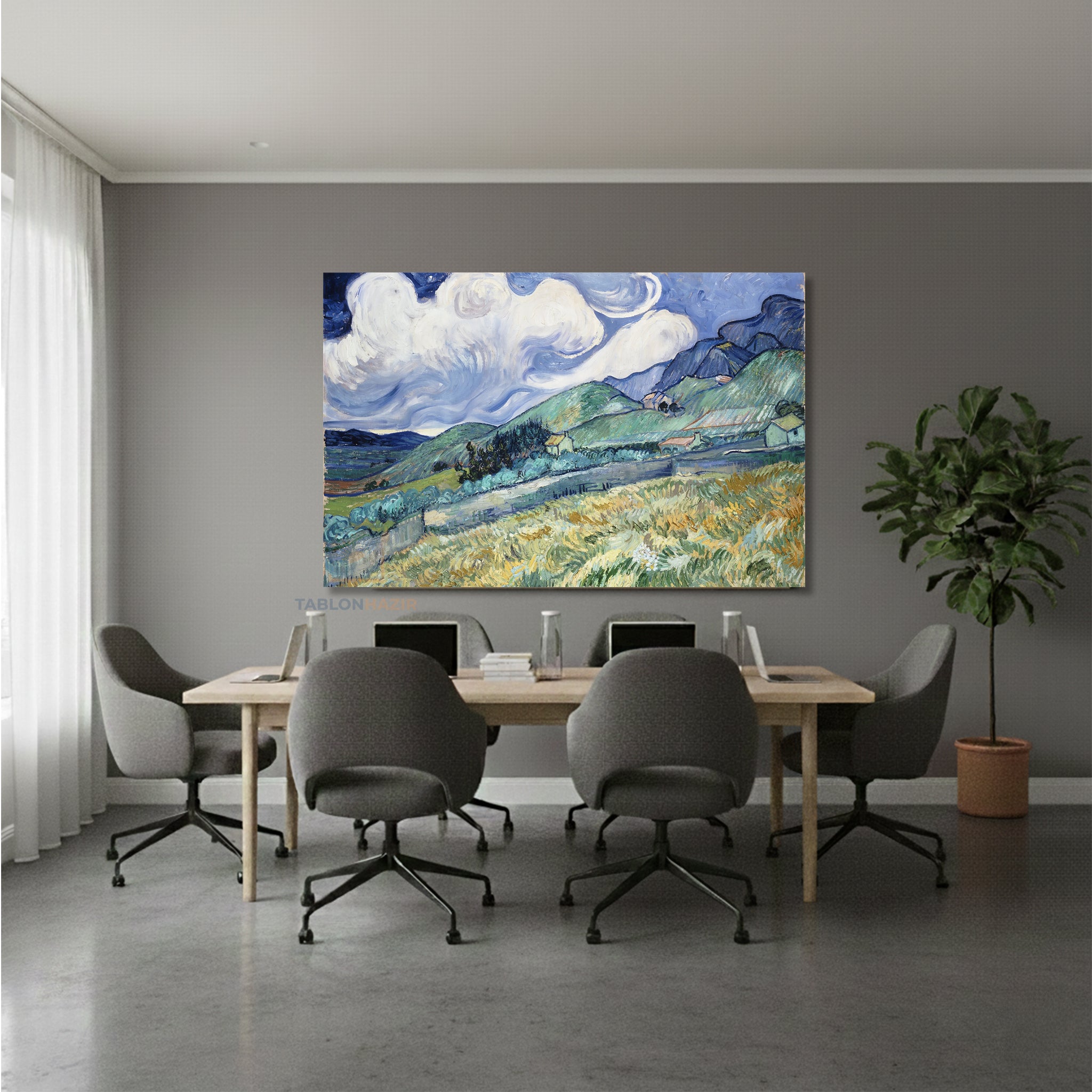 Yatay Kanvas Duvar Tablosu Klasik Cizim Manzara 2 Salon Tablosu Ofis Tablosu Ev Hediyesi Dekorasyon