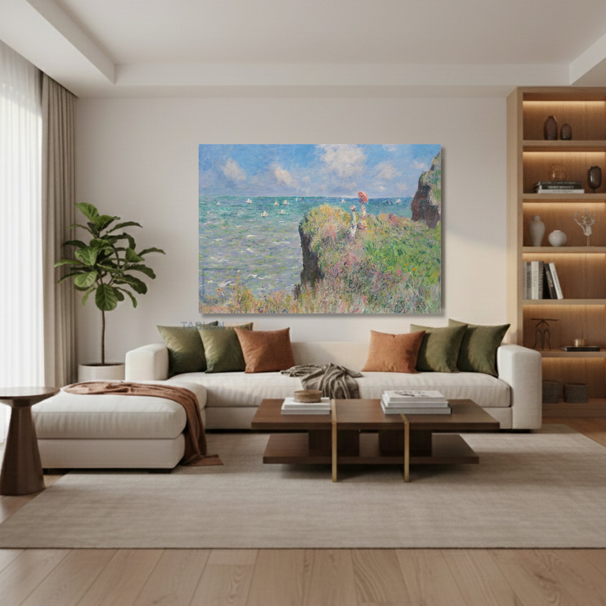 Yatay Kanvas Duvar Tablosu Klasik Cizim Manzara 4 Salon Tablosu Ofis Tablosu Ev Hediyesi Dekorasyon