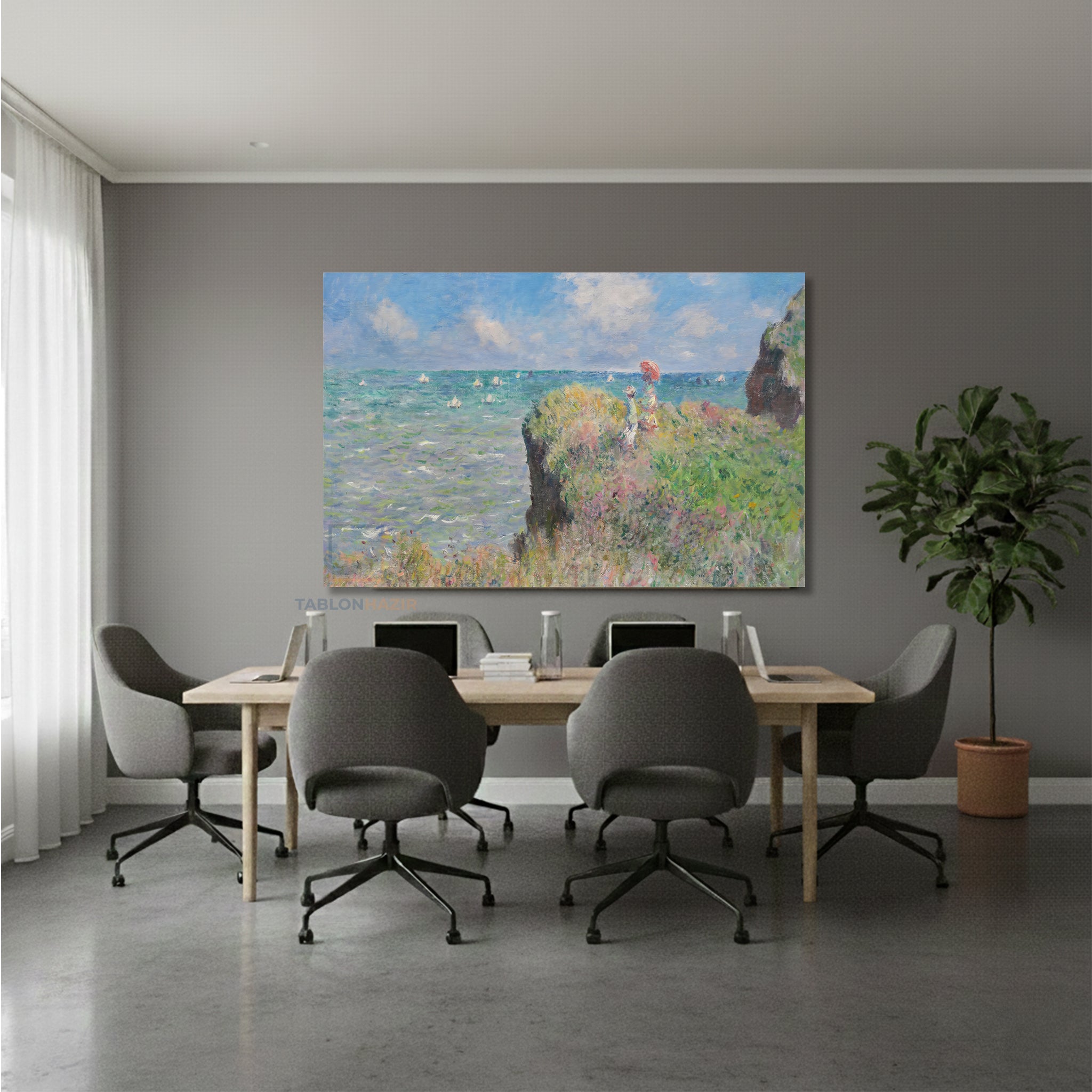 Yatay Kanvas Duvar Tablosu Klasik Cizim Manzara 4 Salon Tablosu Ofis Tablosu Ev Hediyesi Dekorasyon