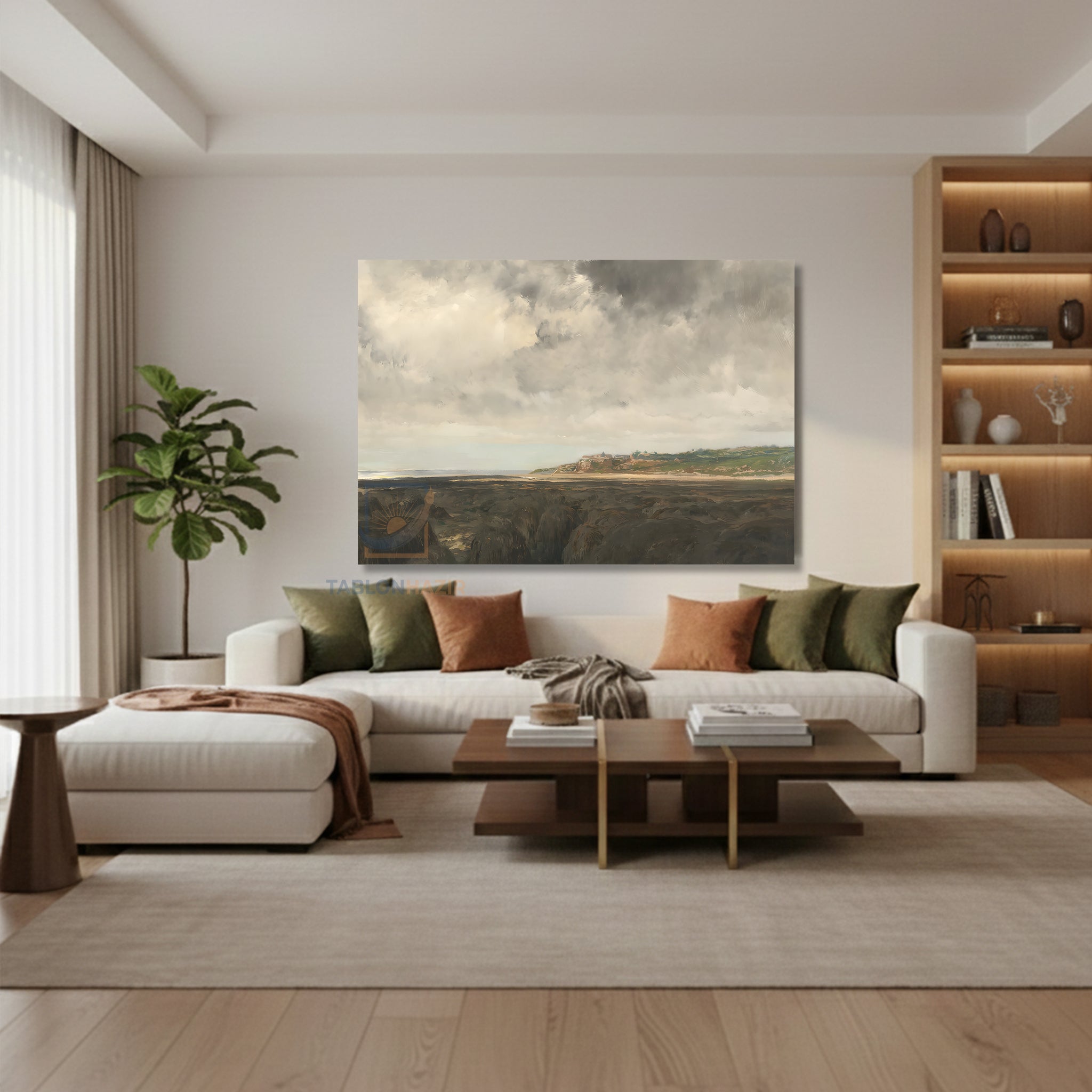 Yatay Kanvas Duvar Tablosu Klasik Manzara 11 Salon Tablosu Ofis Tablosu Yeni Ev Hediyesi Dekorasyon