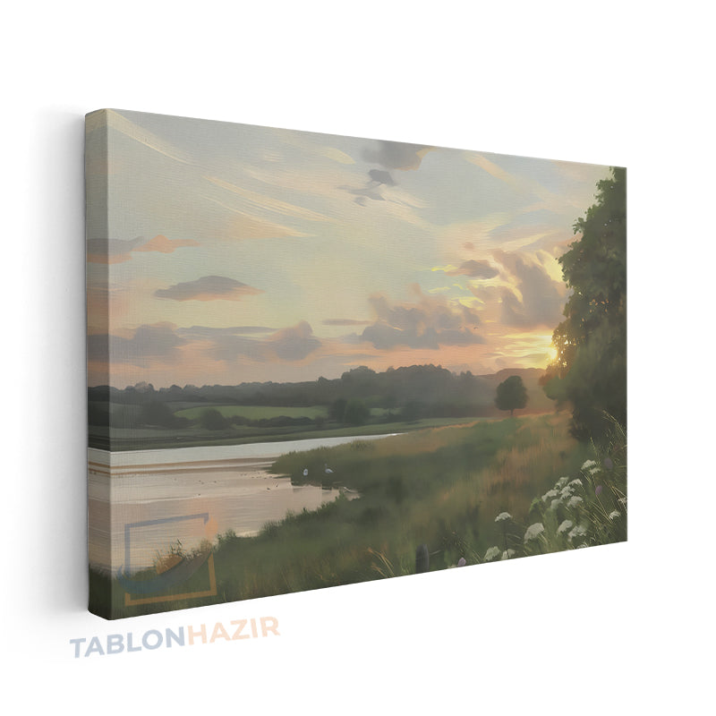 Yatay Kanvas Duvar Tablosu Klasik Manzara 14 Salon Tablosu Ofis Tablosu Yeni Ev Hediyesi Dekorasyon