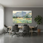 Yatay Kanvas Duvar Tablosu Klasik Manzara 2 Salon Tablosu Ofis Tablosu Yeni Ev Hediyesi Dekorasyon