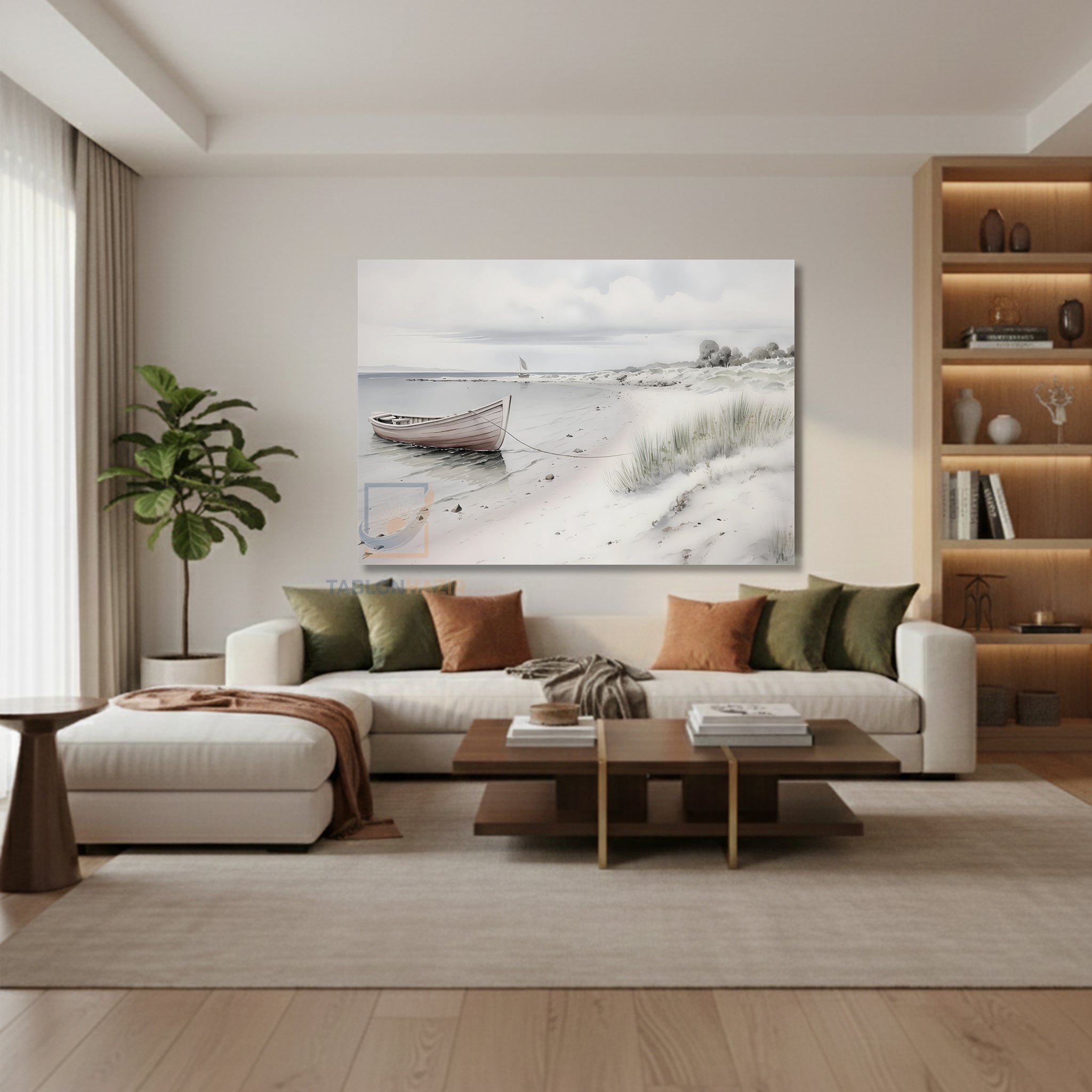 Yatay Kanvas Duvar Tablosu Klasik Manzara 20 Salon Tablosu Ofis Tablosu Yeni Ev Hediyesi Dekorasyon