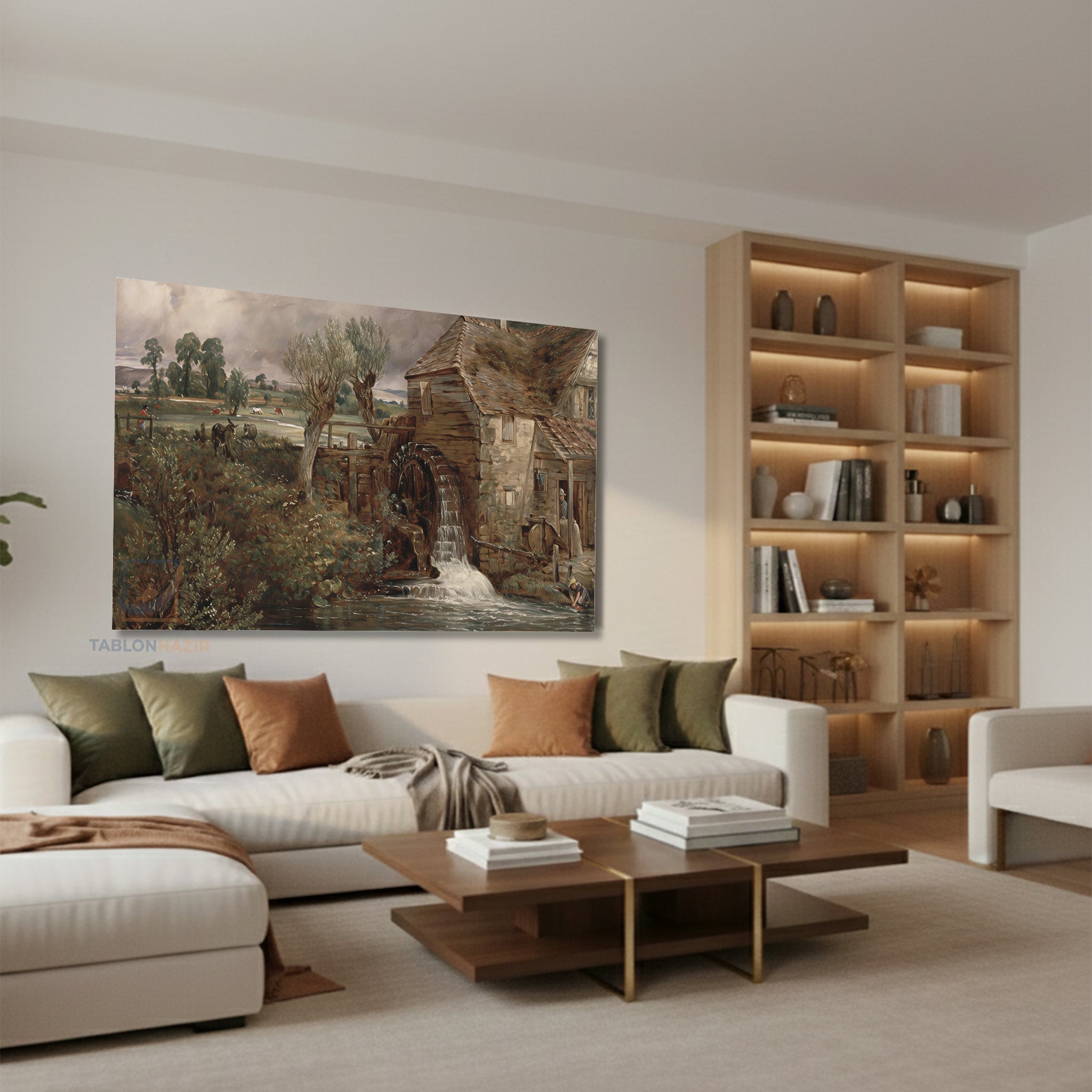 Yatay Kanvas Duvar Tablosu Klasik Manzara 6 Salon Tablosu Ofis Tablosu Yeni Ev Hediyesi Dekorasyon