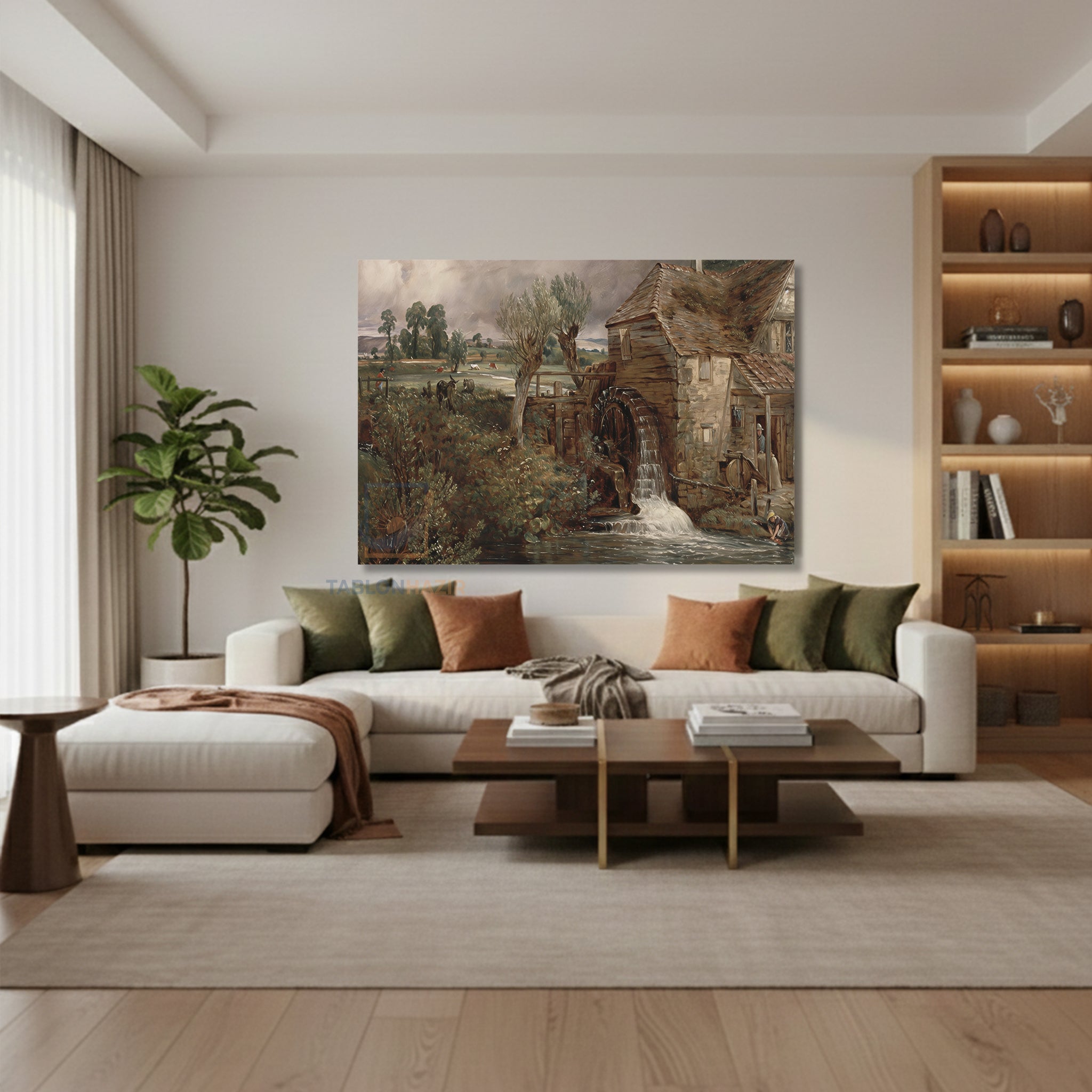 Yatay Kanvas Duvar Tablosu Klasik Manzara 6 Salon Tablosu Ofis Tablosu Yeni Ev Hediyesi Dekorasyon