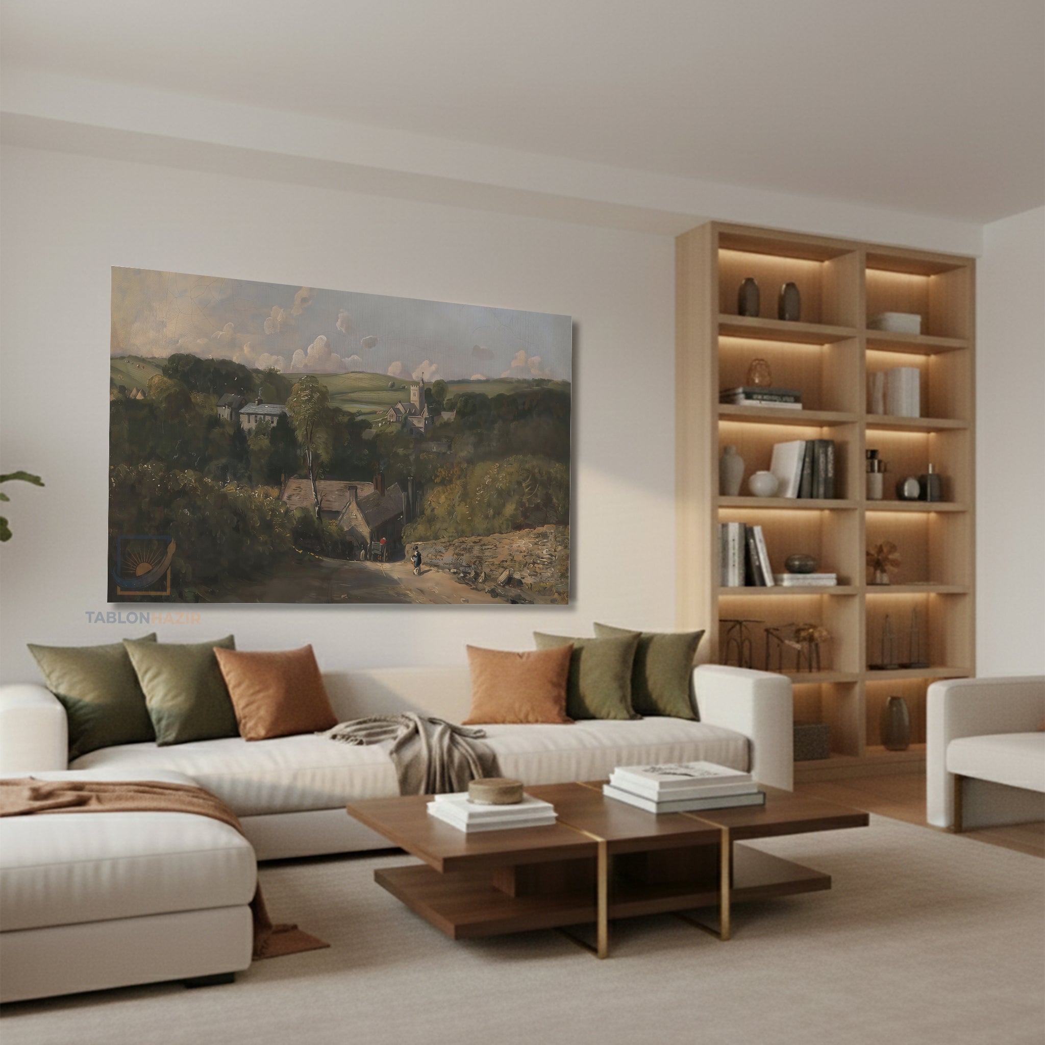 Yatay Kanvas Duvar Tablosu Klasik Manzara 8 Salon Tablosu Ofis Tablosu Yeni Ev Hediyesi Dekorasyon