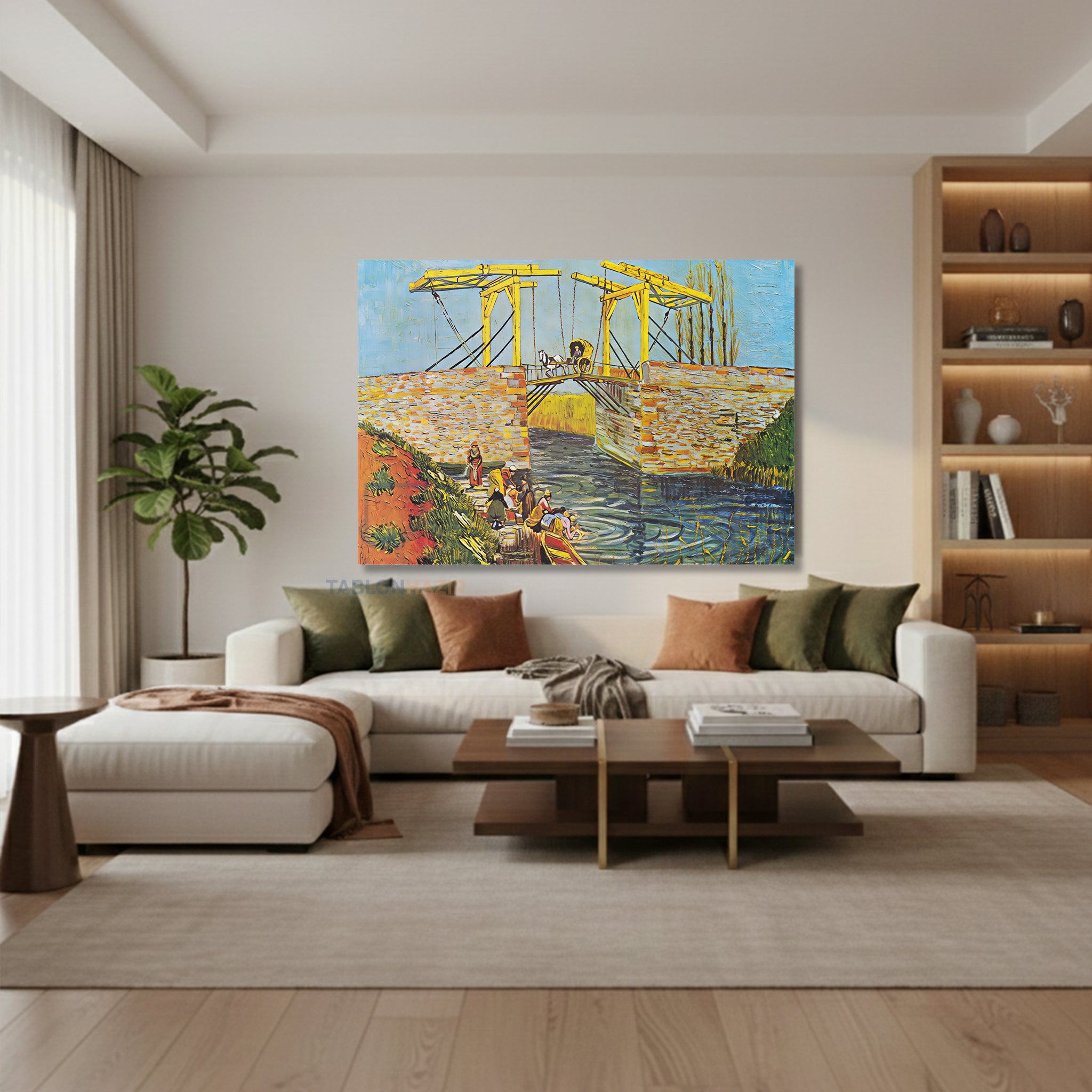 Yatay Kanvas Duvar Tablosu Klasik Ressam Koy Salon Tablosu Ofis Tablosu Yeni Ev Hediyesi Dekorasyon