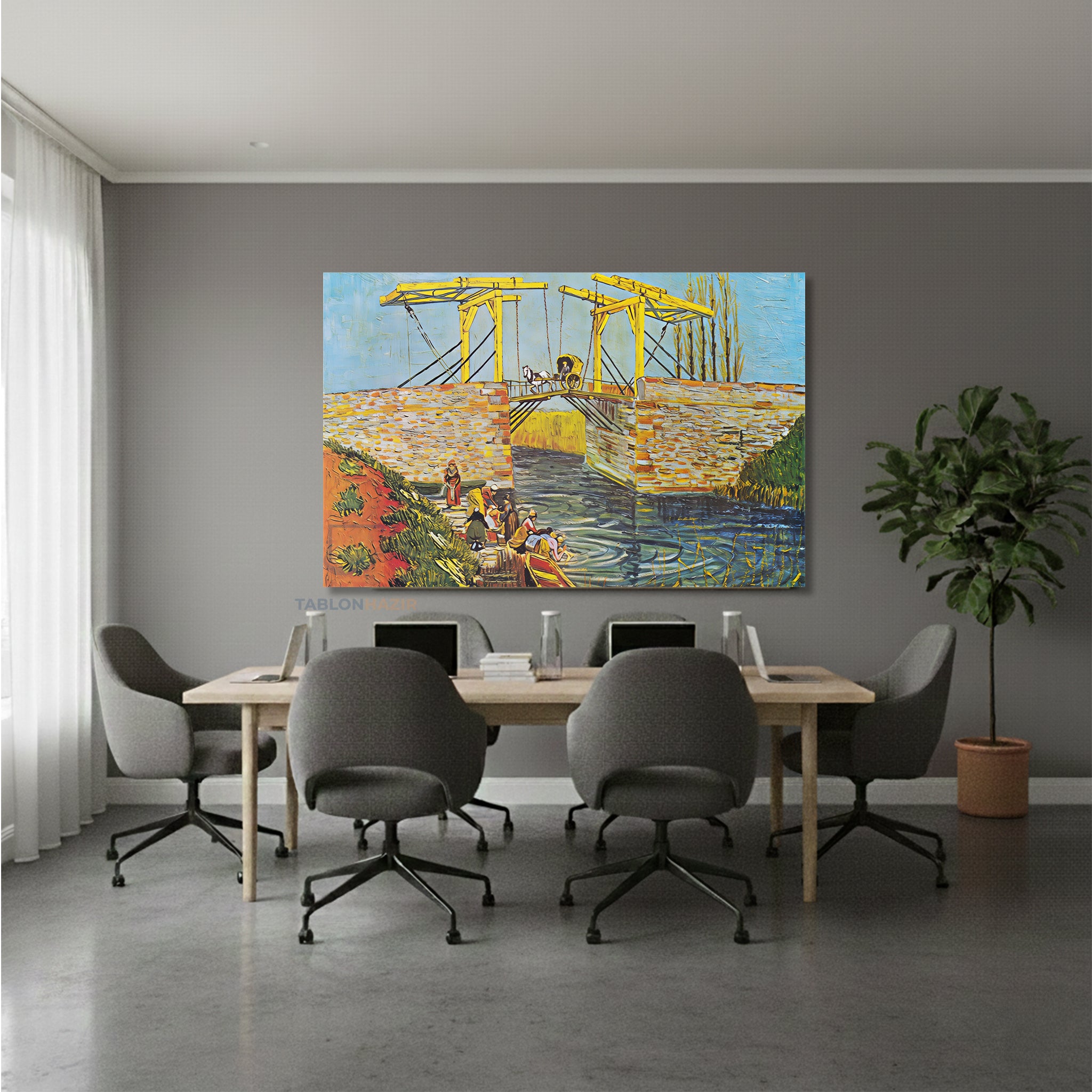 Yatay Kanvas Duvar Tablosu Klasik Ressam Koy Salon Tablosu Ofis Tablosu Yeni Ev Hediyesi Dekorasyon