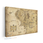 Yatay Kanvas Duvar Tablosu Lotr Middlearth Harita Salon Tablosu Ofis Tablosu Ev Hediyesi Dekorasyon