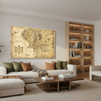 Yatay Kanvas Duvar Tablosu Lotr Middlearth Harita Salon Tablosu Ofis Tablosu Ev Hediyesi Dekorasyon