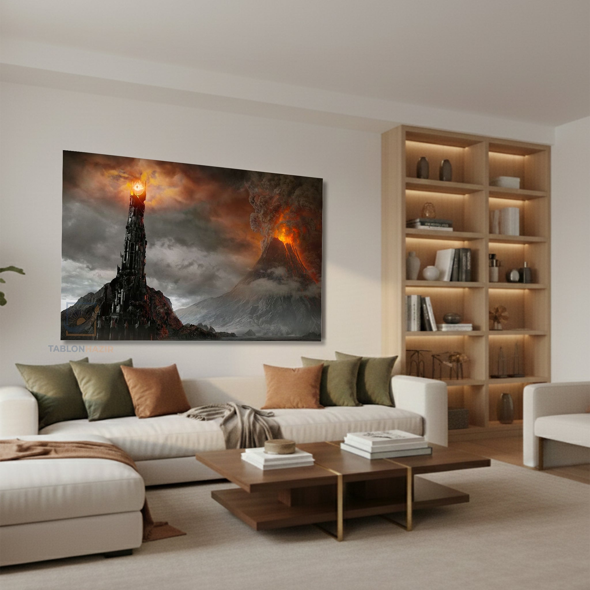 Yatay Kanvas Duvar Tablosu Lotr Mordor Gercekci Salon Tablosu Ofis Tablosu Ev Hediyesi Dekorasyon