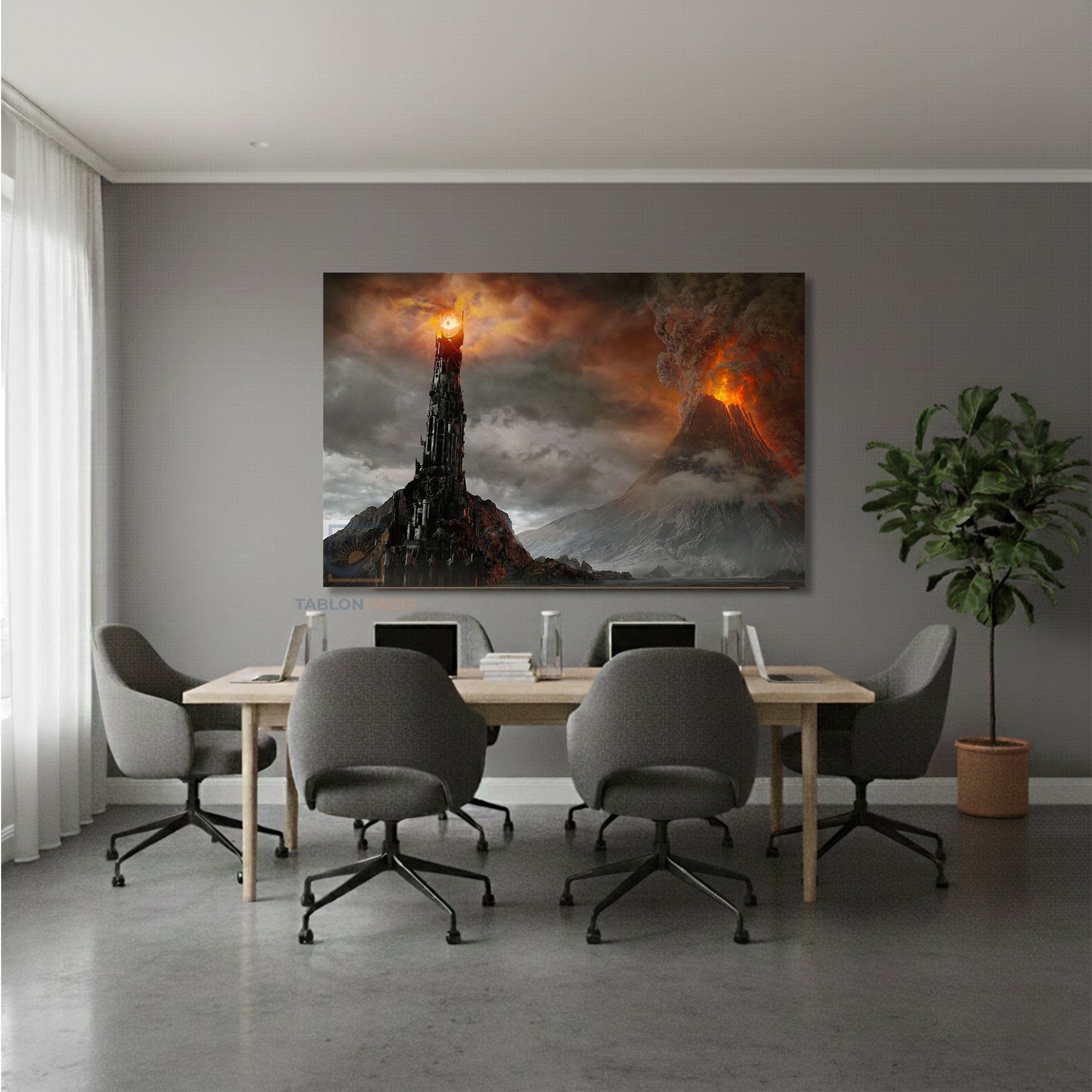 Yatay Kanvas Duvar Tablosu Lotr Mordor Gercekci Salon Tablosu Ofis Tablosu Ev Hediyesi Dekorasyon