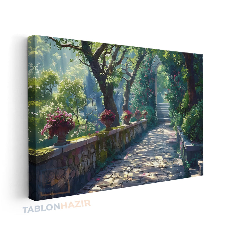 Yatay Kanvas Duvar Tablosu Manzara Yol Salon Tablosu Ofis Tablosu Yeni Ev Hediyesi Dekorasyon