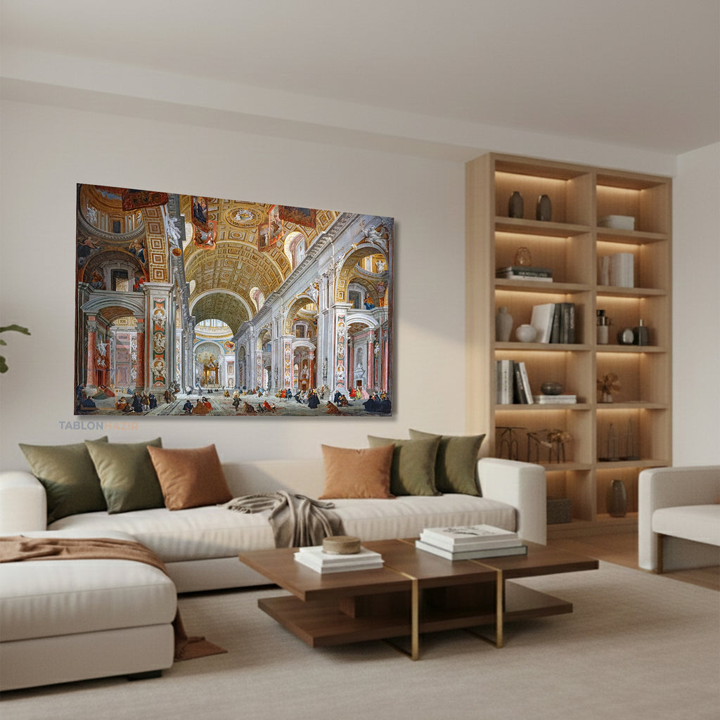 Yatay Kanvas Duvar Tablosu Ortacageser Salon Tablosu Ofis Tablosu Yeni Ev Hediyesi Dekorasyon