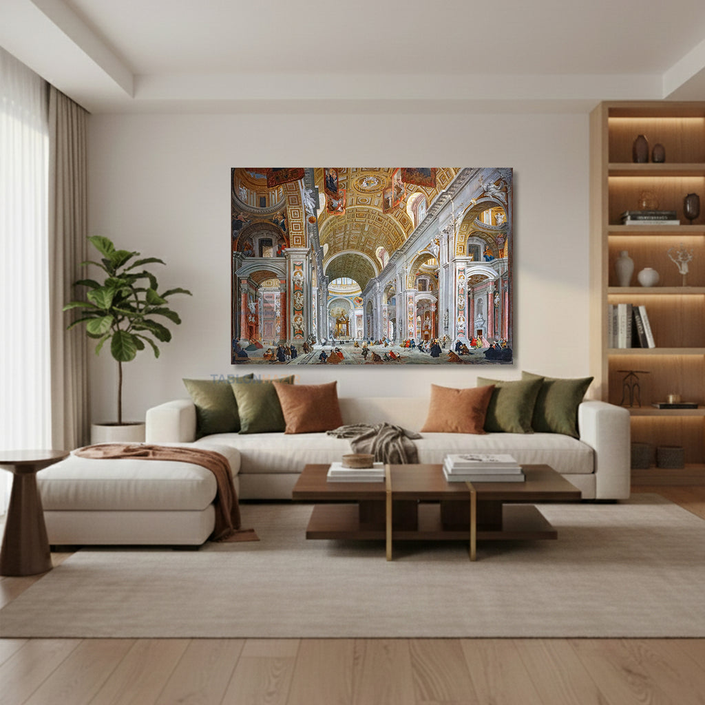 Yatay Kanvas Duvar Tablosu Ortacageser Salon Tablosu Ofis Tablosu Yeni Ev Hediyesi Dekorasyon