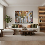 Yatay Kanvas Duvar Tablosu Ortacageser Salon Tablosu Ofis Tablosu Yeni Ev Hediyesi Dekorasyon