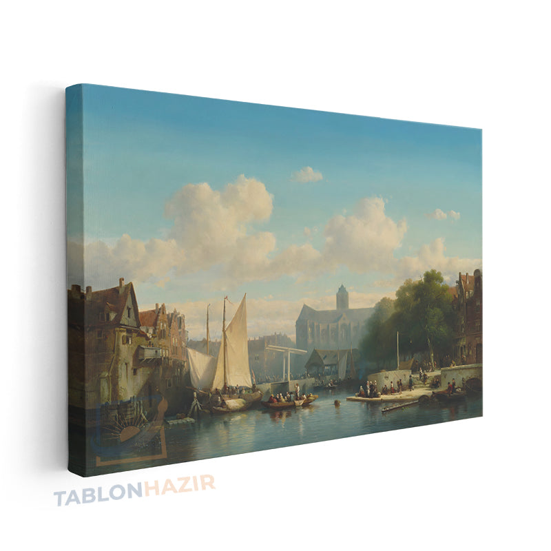 Yatay Kanvas Duvar Tablosu Ortacagklasik Salon Tablosu Ofis Tablosu Yeni Ev Hediyesi Dekorasyon