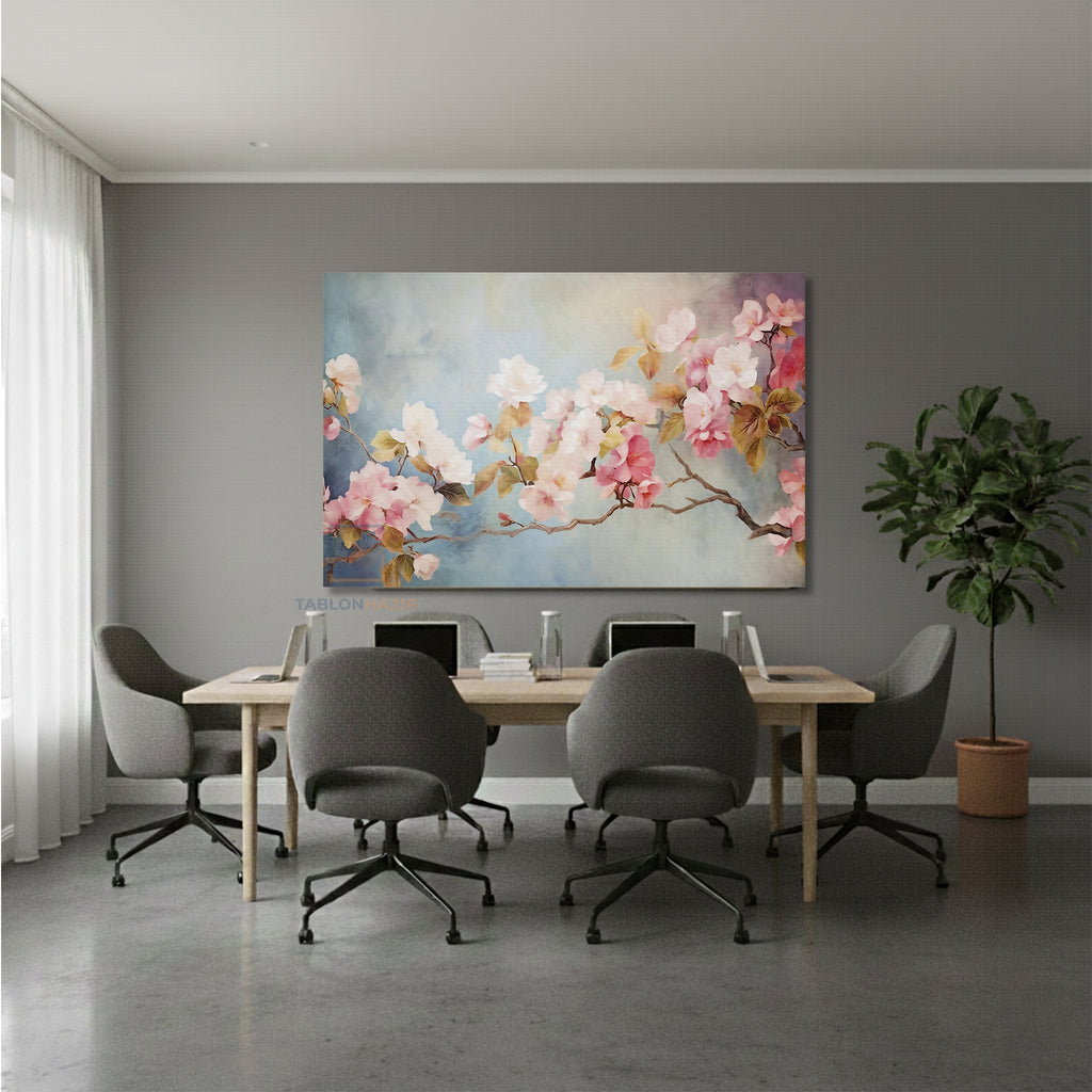 Yatay Kanvas Duvar Tablosu Pembegulagac Salon Tablosu Ofis Tablosu Yeni Ev Hediyesi Dekorasyon