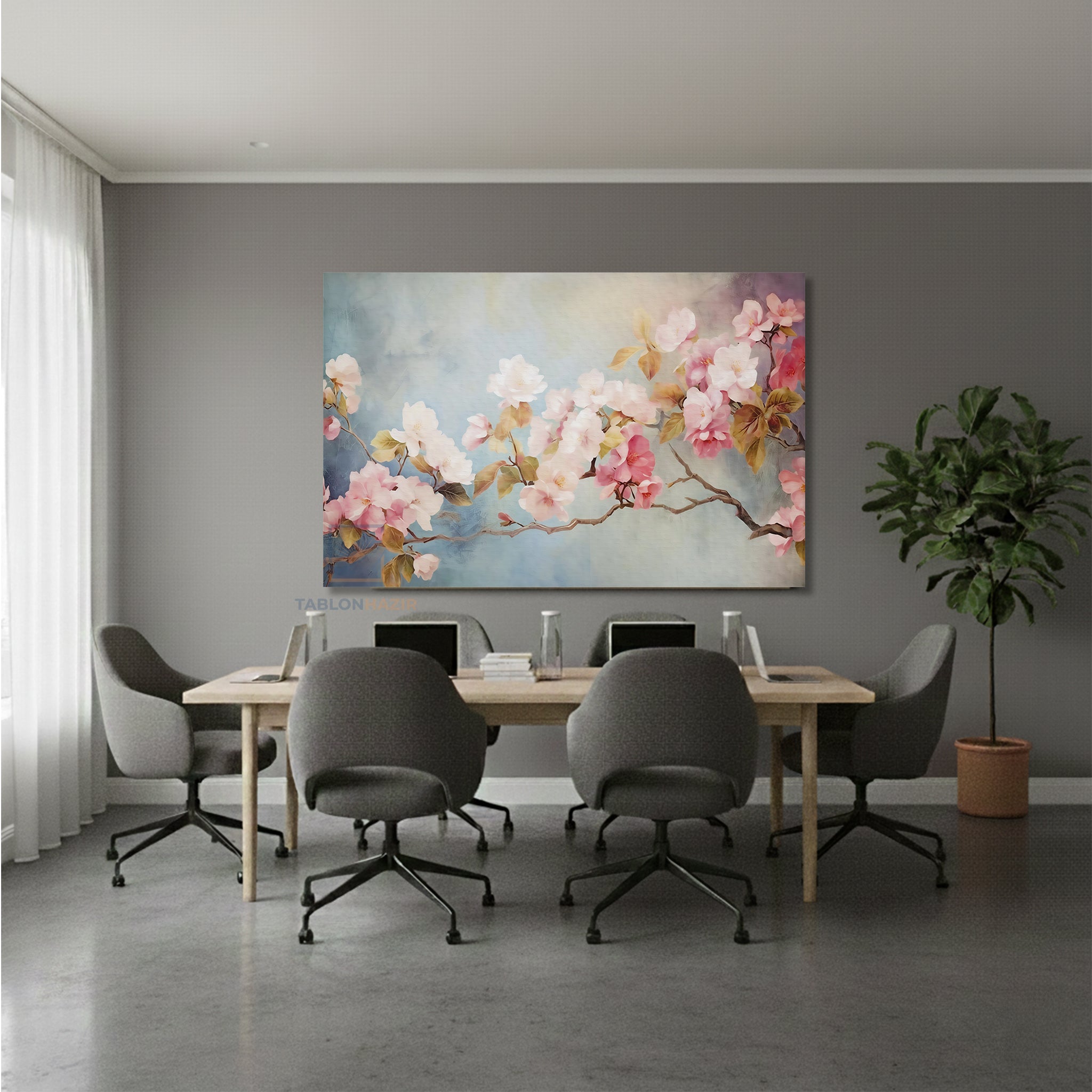 Yatay Kanvas Duvar Tablosu Pembegulagac Salon Tablosu Ofis Tablosu Yeni Ev Hediyesi Dekorasyon