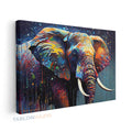 Yatay Kanvas Duvar Tablosu Renkli Boyali Fil Salon Tablosu Ofis Tablosu Yeni Ev Hediyesi Dekorasyon